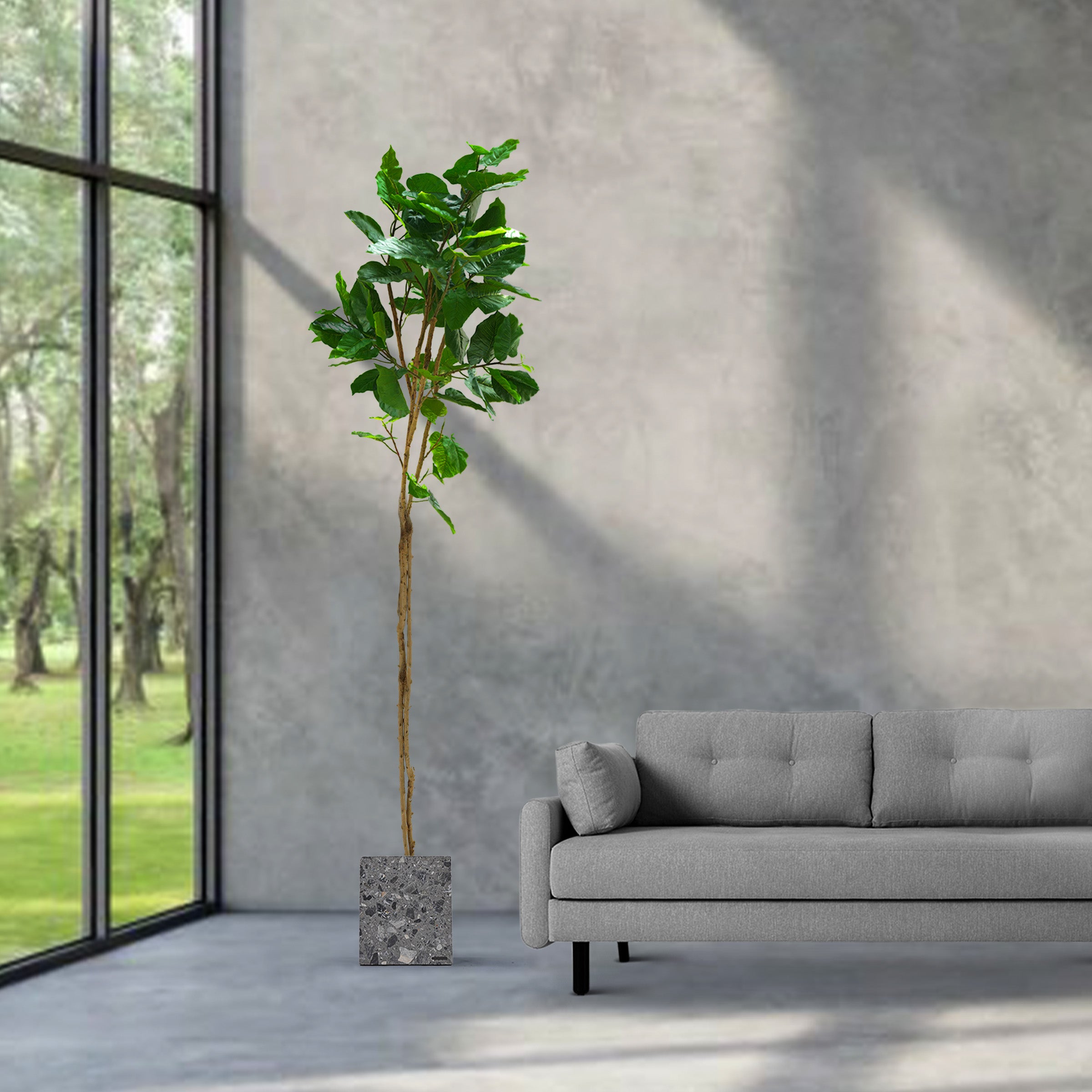 Handmade Decorative Artificial Tree With Plastic Pot N36020-S188 - Plants - ebarza Furniture UAE | Shop Modern Furniture in Abu Dhabi & Dubai - مفروشات ايبازرا في الامارات | تسوق اثاث عصري وديكورات مميزة في دبي وابوظبي