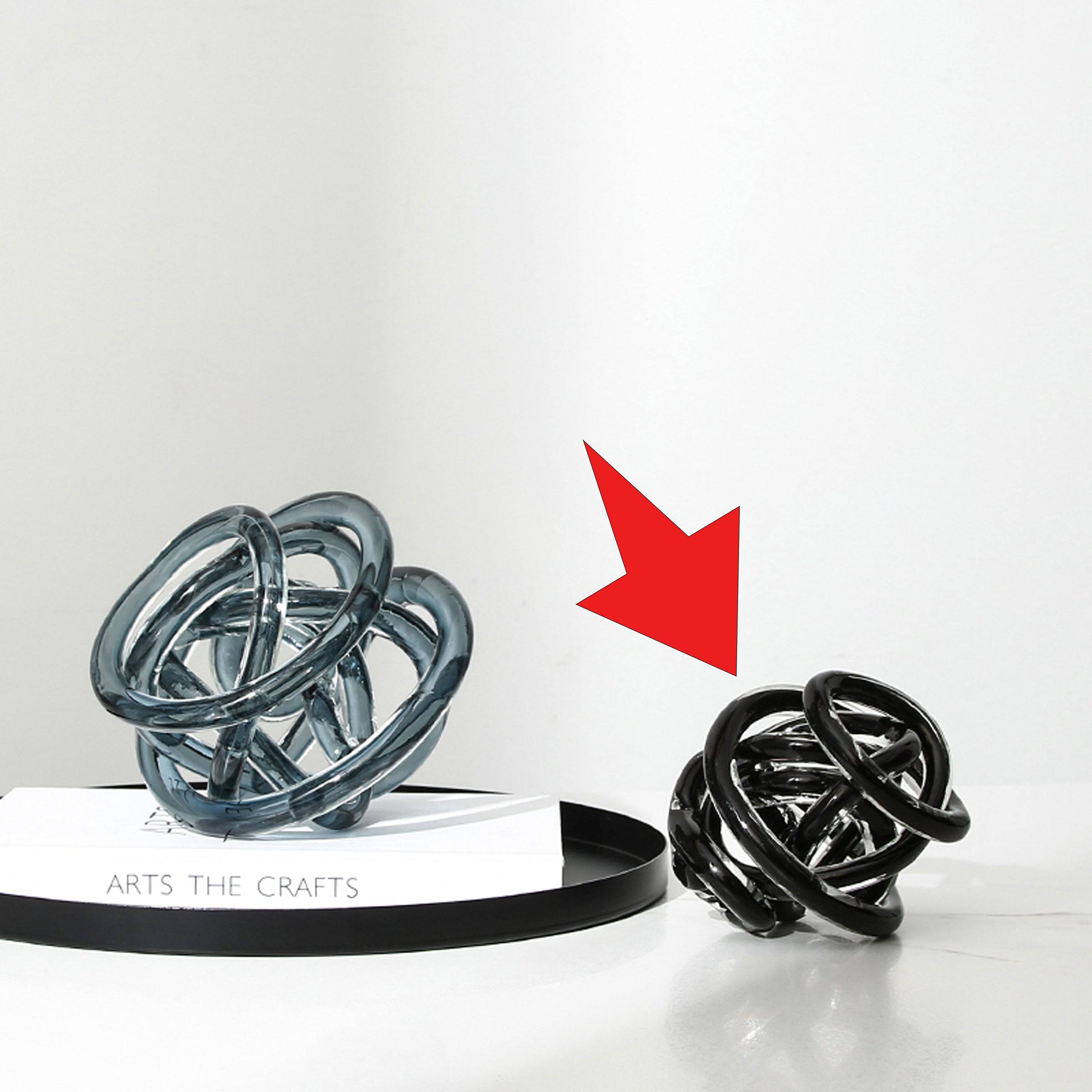 Handmade Glass Ballotin Black Line Small Ball Fb-Zs2123B - Home Decor Figurines - ebarza Furniture UAE | Shop Modern Furniture in Abu Dhabi & Dubai - مفروشات ايبازرا في الامارات | تسوق اثاث عصري وديكورات مميزة في دبي وابوظبي