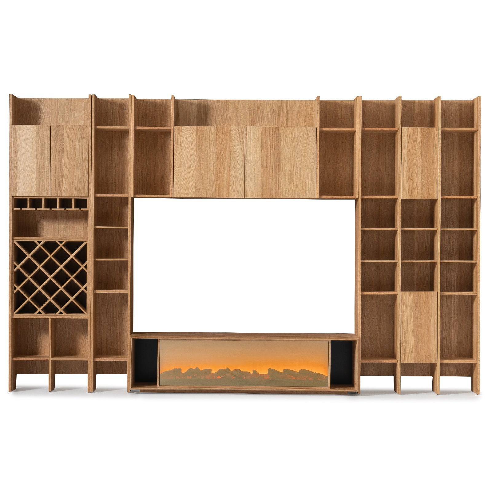 Hera Wall Unit Bookshelves Tv And Top Module Hera-Walltvtp - TV Units - ebarza Furniture UAE | Shop Modern Furniture in Abu Dhabi & Dubai - مفروشات ايبازرا في الامارات | تسوق اثاث عصري وديكورات مميزة في دبي وابوظبي