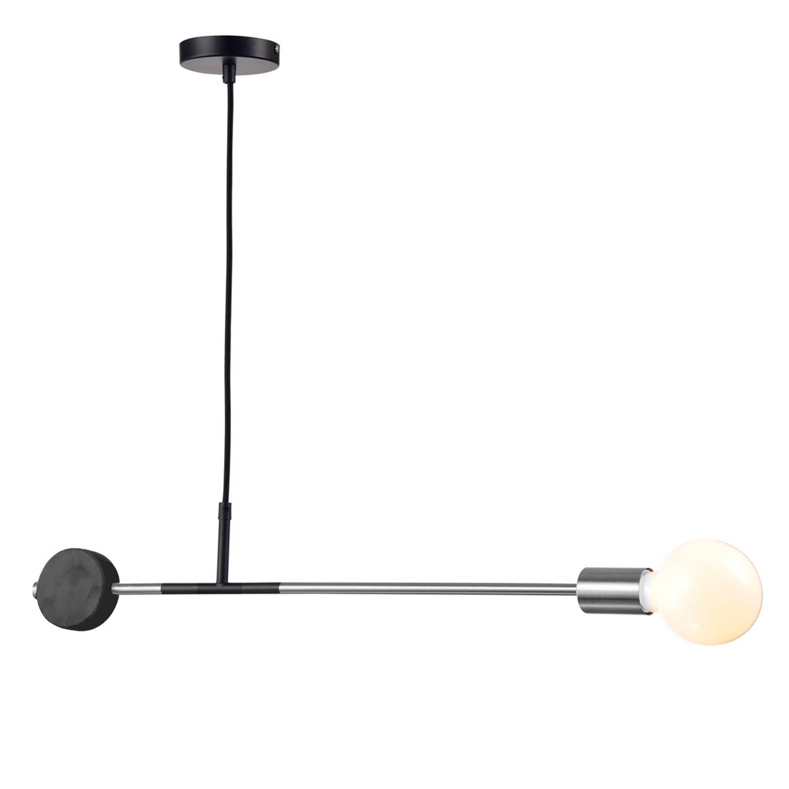 Industrial Pendant Lamp With Natural Marble Cl1203-Ch - Pendant Lamps - ebarza Furniture UAE | Shop Modern Furniture in Abu Dhabi & Dubai - مفروشات ايبازرا في الامارات | تسوق اثاث عصري وديكورات مميزة في دبي وابوظبي