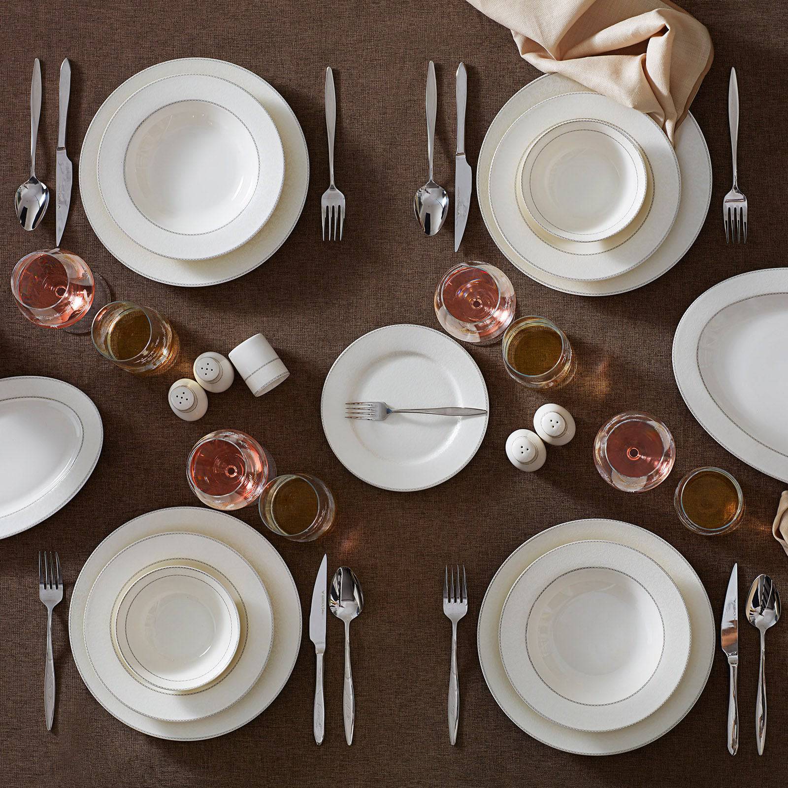 Karaca Albertina Gold 6-Person Dinner Set 153.03.07.9991 - Dinnerware Sets - ebarza Furniture UAE | Shop Modern Furniture in Abu Dhabi & Dubai - مفروشات ايبازرا في الامارات | تسوق اثاث عصري وديكورات مميزة في دبي وابوظبي