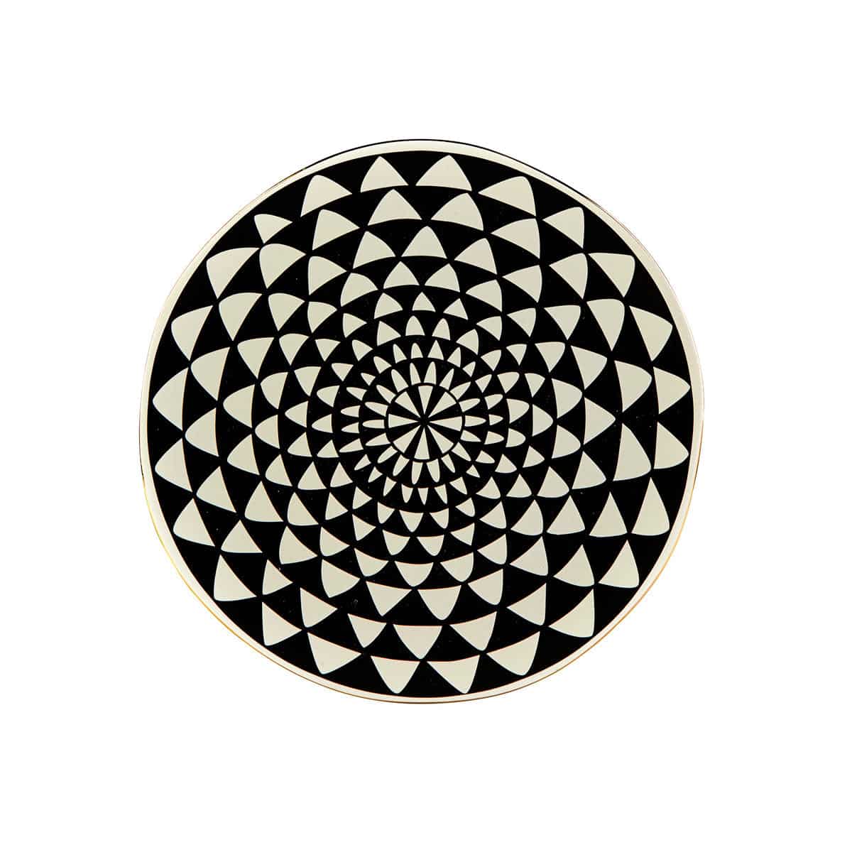 Karaca Black Gold Serving Plate 153.03.06.4486 - Plates - ebarza Furniture UAE | Shop Modern Furniture in Abu Dhabi & Dubai - مفروشات ايبازرا في الامارات | تسوق اثاث عصري وديكورات مميزة في دبي وابوظبي