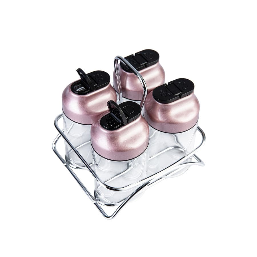 Karaca Dimple Rosegold 5 Piece Spice Set 153.03.06.1682 - Spice Sets - ebarza Furniture UAE | Shop Modern Furniture in Abu Dhabi & Dubai - مفروشات ايبازرا في الامارات | تسوق اثاث عصري وديكورات مميزة في دبي وابوظبي