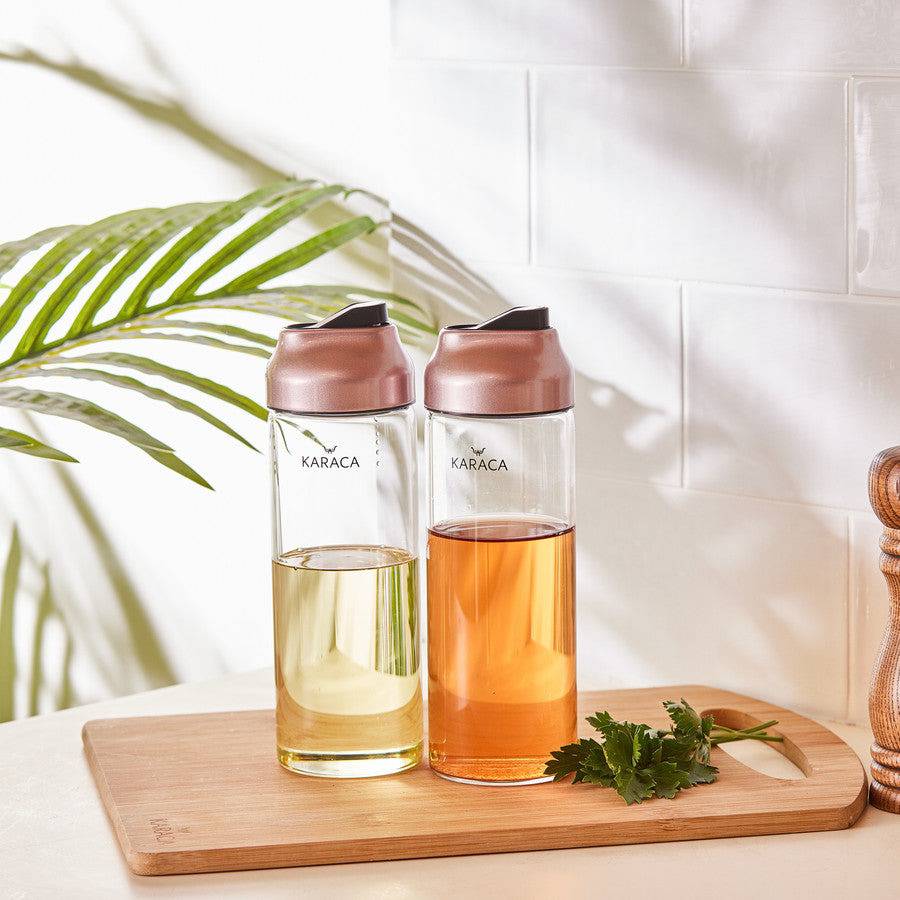 Karaca Dimple Rosegold Oil Vinegar 153.03.06.1679 - Spice Sets - ebarza Furniture UAE | Shop Modern Furniture in Abu Dhabi & Dubai - مفروشات ايبازرا في الامارات | تسوق اثاث عصري وديكورات مميزة في دبي وابوظبي