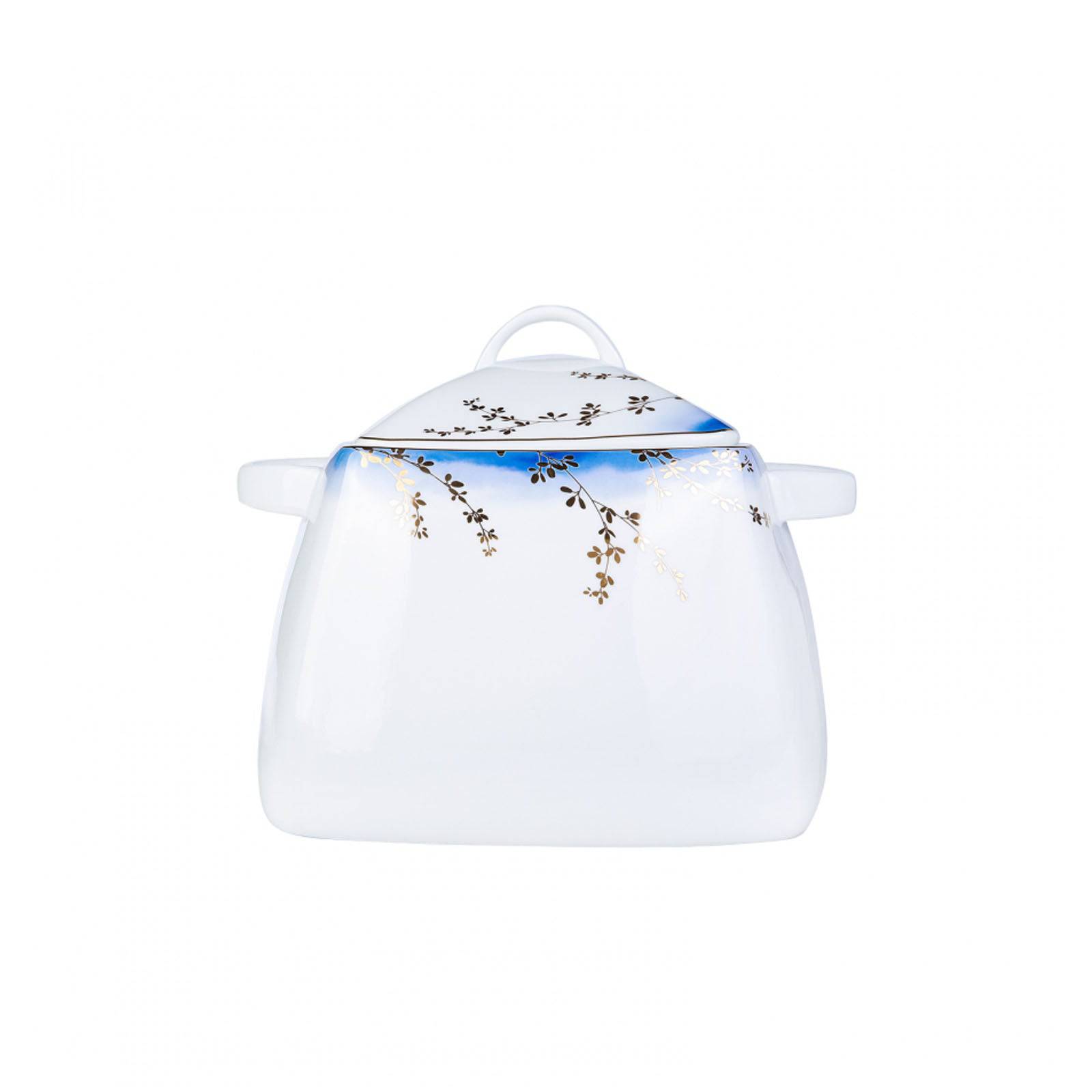 Karaca Fine Bone Blue Blush 60 Pieces Dinner Set For 12 People Square 153.03.08.0140 - Dinnerware Sets - ebarza Furniture UAE | Shop Modern Furniture in Abu Dhabi & Dubai - مفروشات ايبازرا في الامارات | تسوق اثاث عصري وديكورات مميزة في دبي وابوظبي