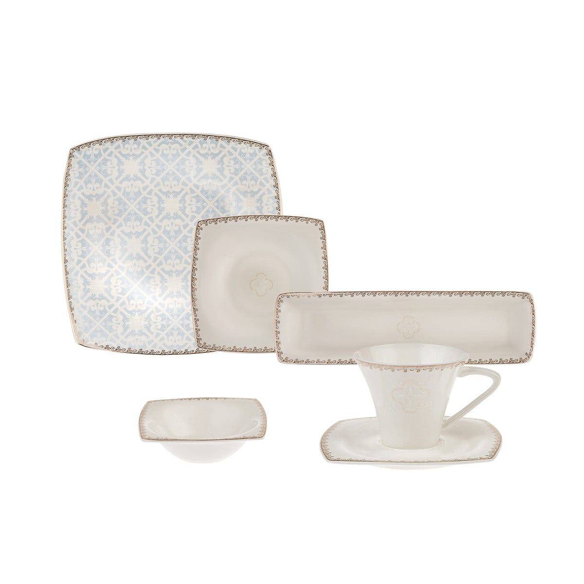 Karaca Fine Pearl Contour 26 Pieces 6 Person Breakfast Set 153.03.08.1113 - Dinnerware Sets - ebarza Furniture UAE | Shop Modern Furniture in Abu Dhabi & Dubai - مفروشات ايبازرا في الامارات | تسوق اثاث عصري وديكورات مميزة في دبي وابوظبي