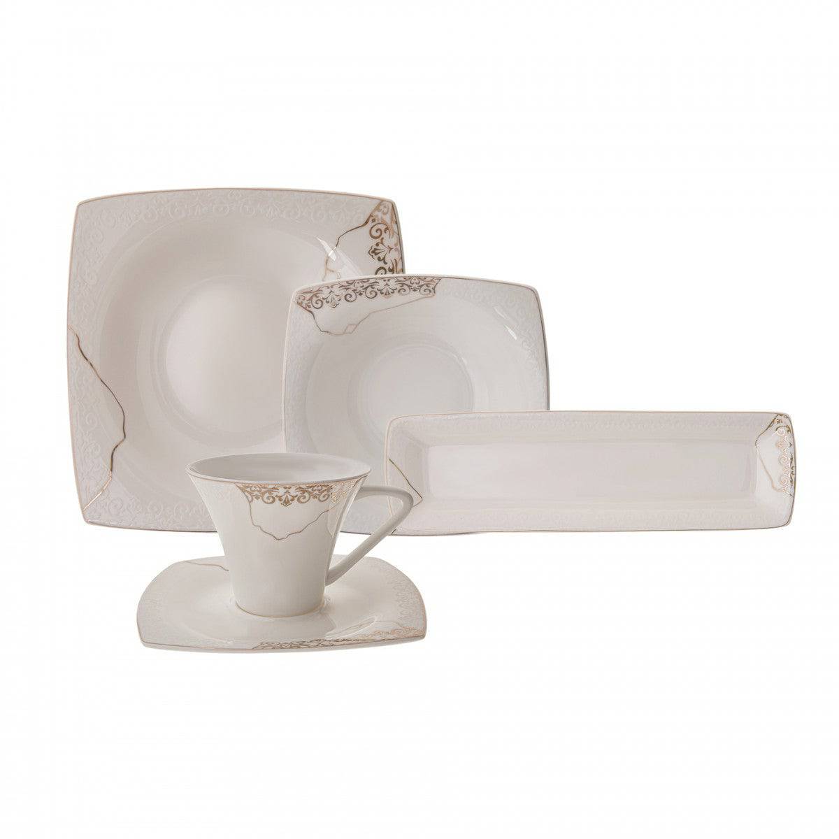 Karaca Fine Pearl Era 26 Pieces Breakfast Set For 6 Persons 153.03.08.1115 - Dinnerware Sets - ebarza Furniture UAE | Shop Modern Furniture in Abu Dhabi & Dubai - مفروشات ايبازرا في الامارات | تسوق اثاث عصري وديكورات مميزة في دبي وابوظبي