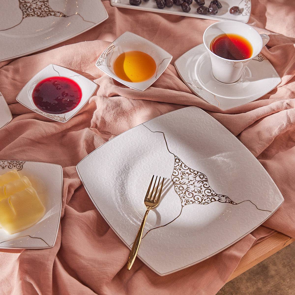 Karaca Fine Pearl Era 26 Pieces Breakfast Set For 6 Persons 153.03.08.1115 - Dinnerware Sets - ebarza Furniture UAE | Shop Modern Furniture in Abu Dhabi & Dubai - مفروشات ايبازرا في الامارات | تسوق اثاث عصري وديكورات مميزة في دبي وابوظبي