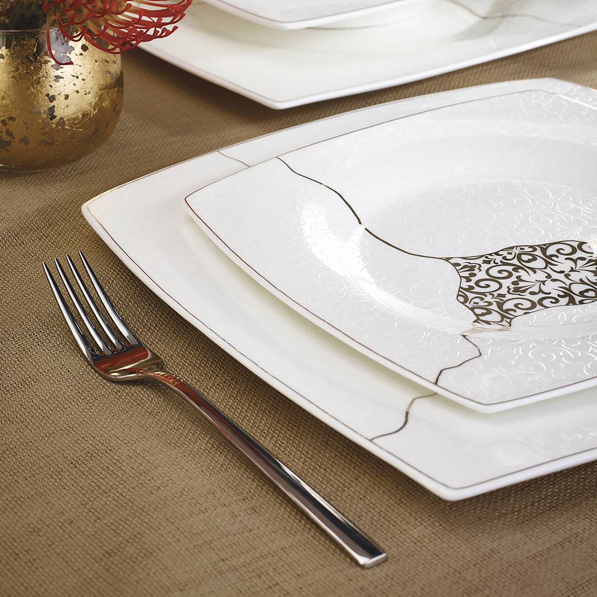 Karaca Fine Pearl Era 62 Pieces Dinnerware Set For 12 Persons 153.03.08.1114 - Dinnerware Sets - ebarza Furniture UAE | Shop Modern Furniture in Abu Dhabi & Dubai - مفروشات ايبازرا في الامارات | تسوق اثاث عصري وديكورات مميزة في دبي وابوظبي