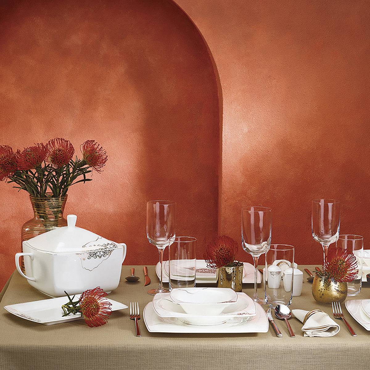 Karaca Fine Pearl Era 62 Pieces Dinnerware Set For 12 Persons 153.03.08.1114 - Dinnerware Sets - ebarza Furniture UAE | Shop Modern Furniture in Abu Dhabi & Dubai - مفروشات ايبازرا في الامارات | تسوق اثاث عصري وديكورات مميزة في دبي وابوظبي