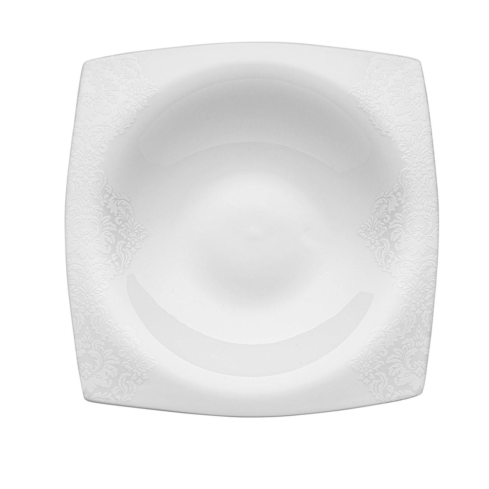 Karaca Fine Pearl Helen 62 Pieces 12 Seater Pearl Dinner Set Square 153.03.07.5678 - Dinnerware Sets - ebarza Furniture UAE | Shop Modern Furniture in Abu Dhabi & Dubai - مفروشات ايبازرا في الامارات | تسوق اثاث عصري وديكورات مميزة في دبي وابوظبي