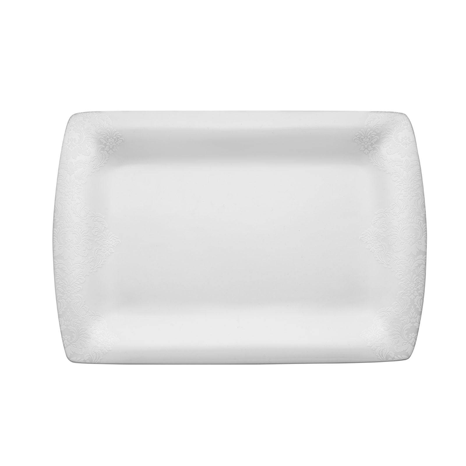 Karaca Fine Pearl Helen 62 Pieces 12 Seater Pearl Dinner Set Square 153.03.07.5678 - Dinnerware Sets - ebarza Furniture UAE | Shop Modern Furniture in Abu Dhabi & Dubai - مفروشات ايبازرا في الامارات | تسوق اثاث عصري وديكورات مميزة في دبي وابوظبي