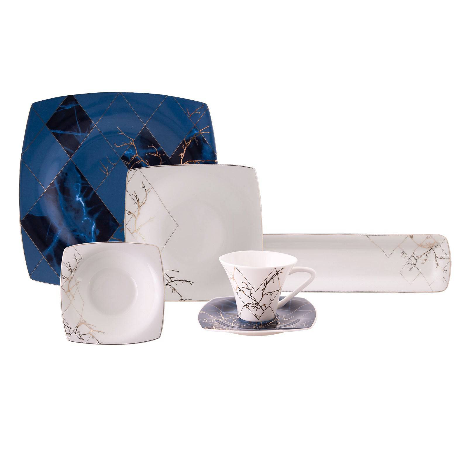 Karaca Fine Pearl Midnight 26 Pieces Pearl Set For 6 People 153.03.07.7225 - Dinnerware Sets - ebarza Furniture UAE | Shop Modern Furniture in Abu Dhabi & Dubai - مفروشات ايبازرا في الامارات | تسوق اثاث عصري وديكورات مميزة في دبي وابوظبي