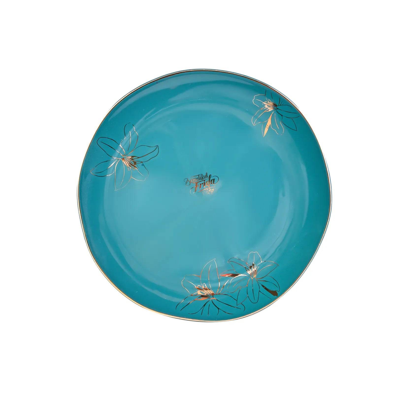 Karaca Frida Kahlo Serving Plate - White 153.03.07.9644 - Plates - ebarza Furniture UAE | Shop Modern Furniture in Abu Dhabi & Dubai - مفروشات ايبازرا في الامارات | تسوق اثاث عصري وديكورات مميزة في دبي وابوظبي