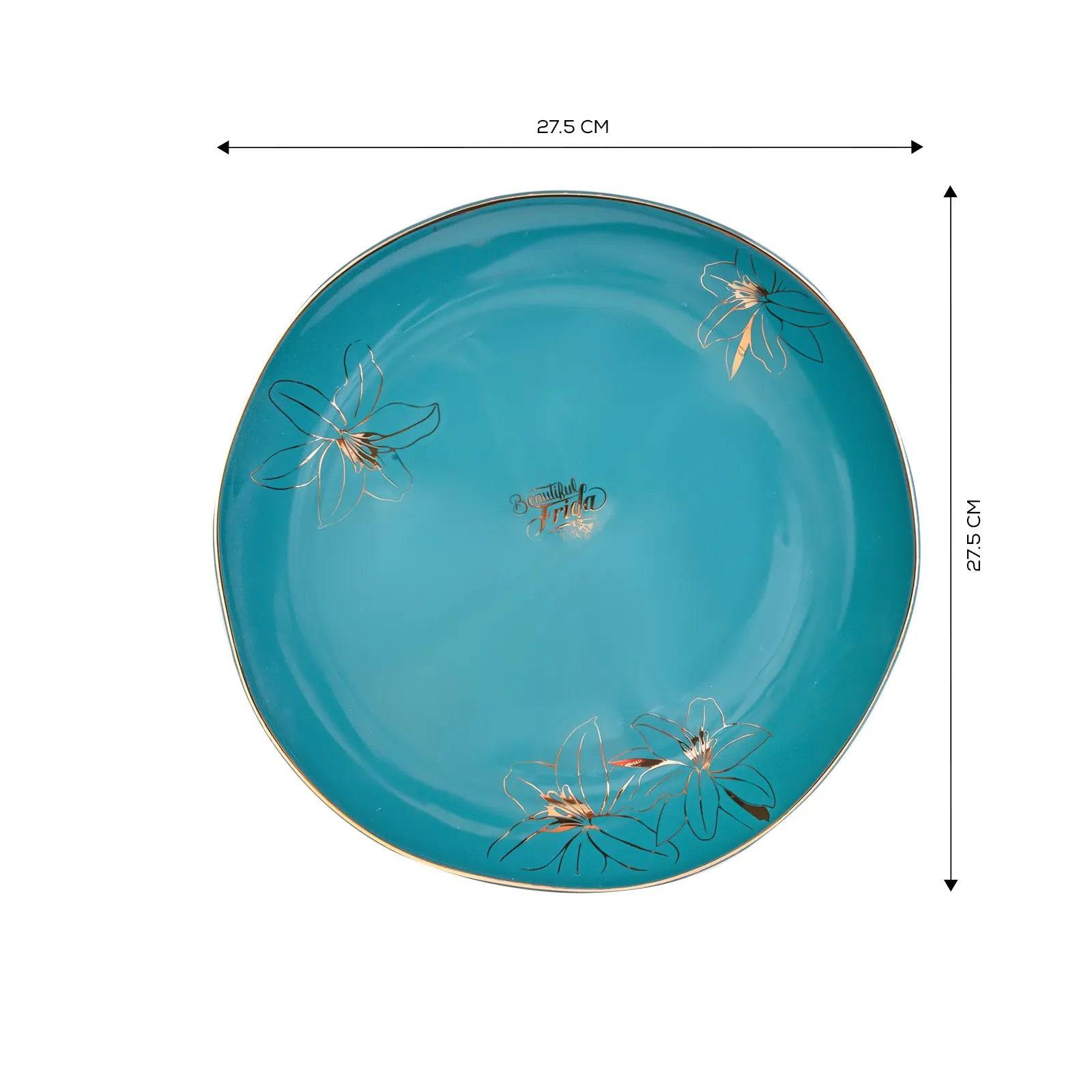 Karaca Frida Kahlo Serving Plate - White 153.03.07.9644 - Plates - ebarza Furniture UAE | Shop Modern Furniture in Abu Dhabi & Dubai - مفروشات ايبازرا في الامارات | تسوق اثاث عصري وديكورات مميزة في دبي وابوظبي