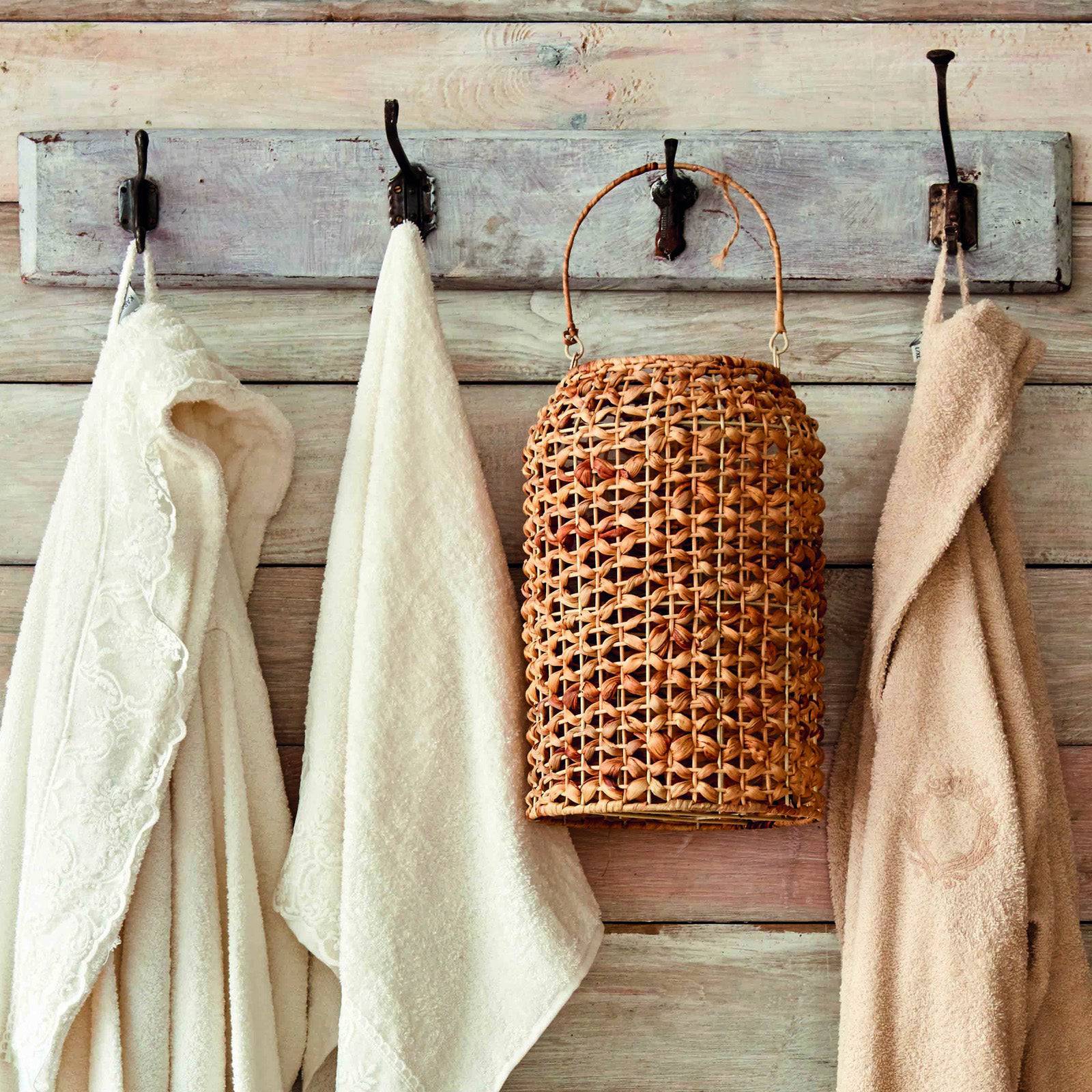 Karaca Home Silvio Offwhite Beige Turkish Hamam/Bath Set 200.16.01.0201 - Towels - ebarza Furniture UAE | Shop Modern Furniture in Abu Dhabi & Dubai - مفروشات ايبازرا في الامارات | تسوق اثاث عصري وديكورات مميزة في دبي وابوظبي