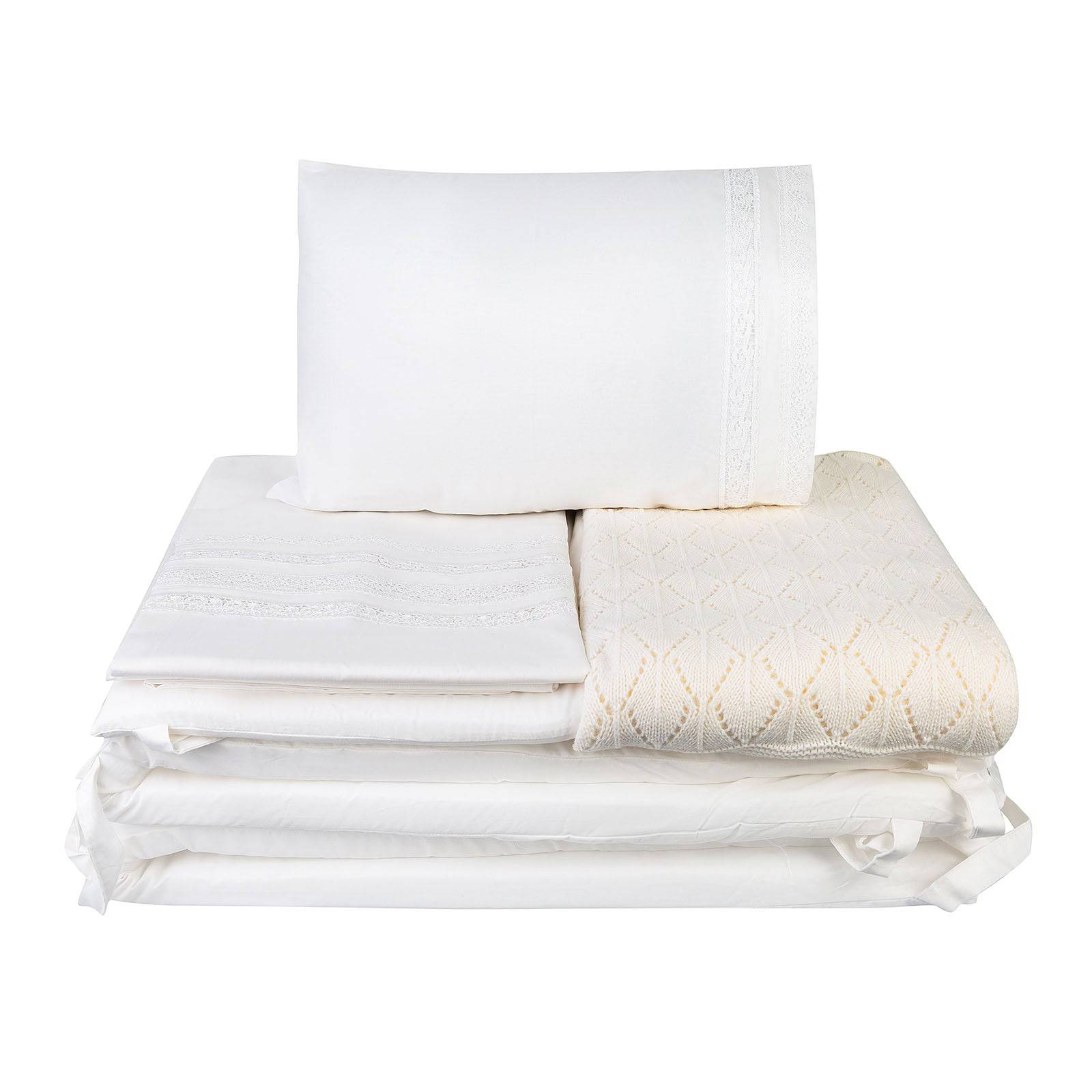 Karaca Home Snowy Owl Ecru Lacy Private Baby Set 200.16.01.0270 - Bedding - ebarza Furniture UAE | Shop Modern Furniture in Abu Dhabi & Dubai - مفروشات ايبازرا في الامارات | تسوق اثاث عصري وديكورات مميزة في دبي وابوظبي