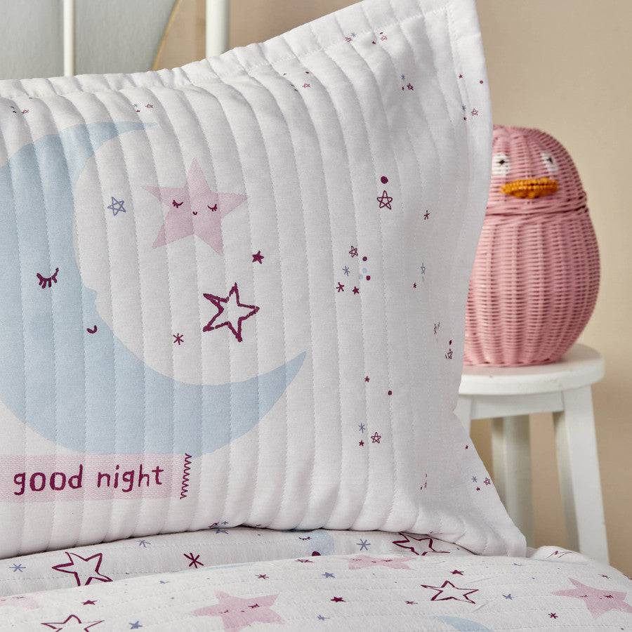 Karaca Home Star Powder Quilted Young Single Bedspread Set 200.18.01.0168 - Bedding - ebarza Furniture UAE | Shop Modern Furniture in Abu Dhabi & Dubai - مفروشات ايبازرا في الامارات | تسوق اثاث عصري وديكورات مميزة في دبي وابوظبي