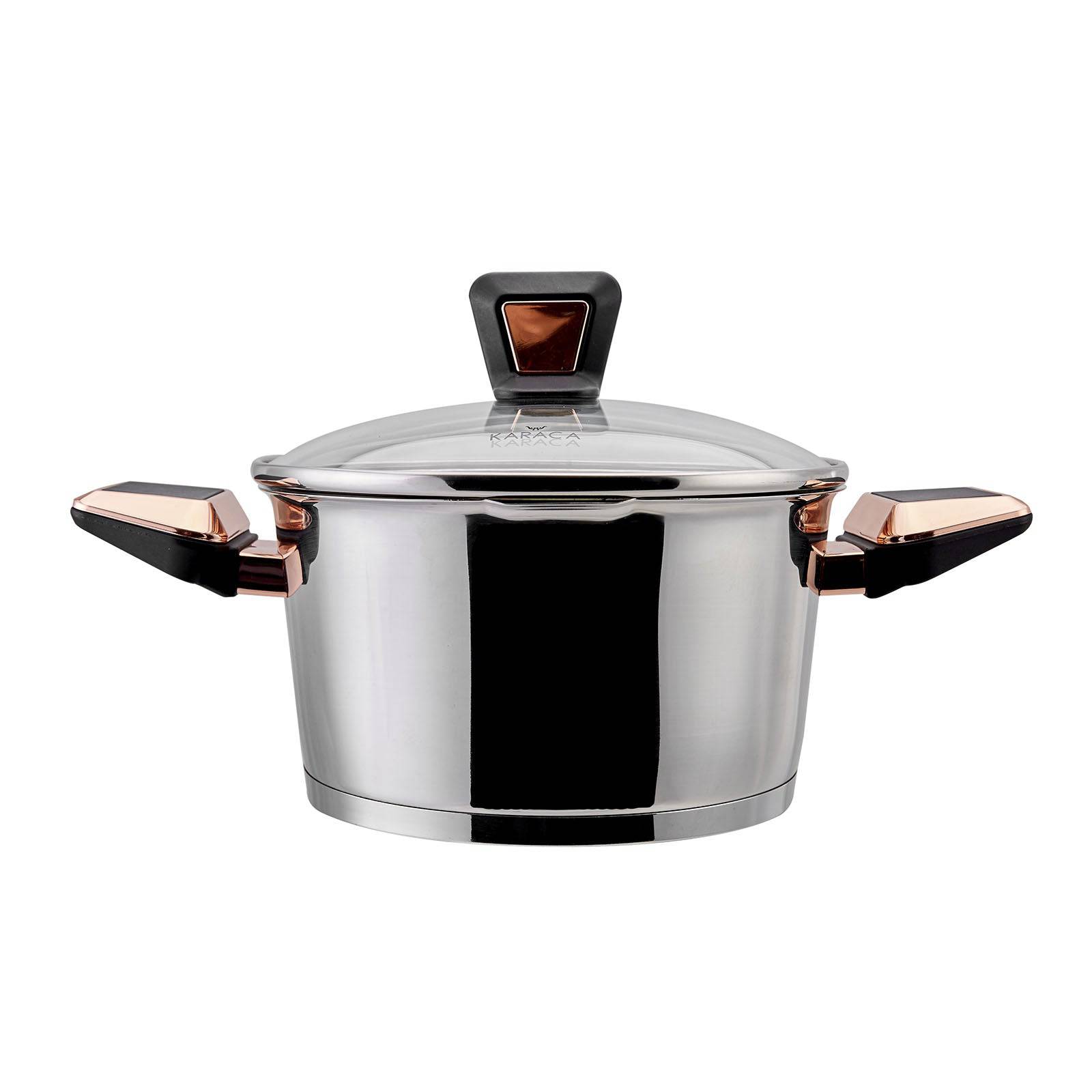 Karaca Kobe Powersteel 316 Steel 8 Piece Cookware Set 153.03.07.8260 - Cookware Sets - ebarza Furniture UAE | Shop Modern Furniture in Abu Dhabi & Dubai - مفروشات ايبازرا في الامارات | تسوق اثاث عصري وديكورات مميزة في دبي وابوظبي