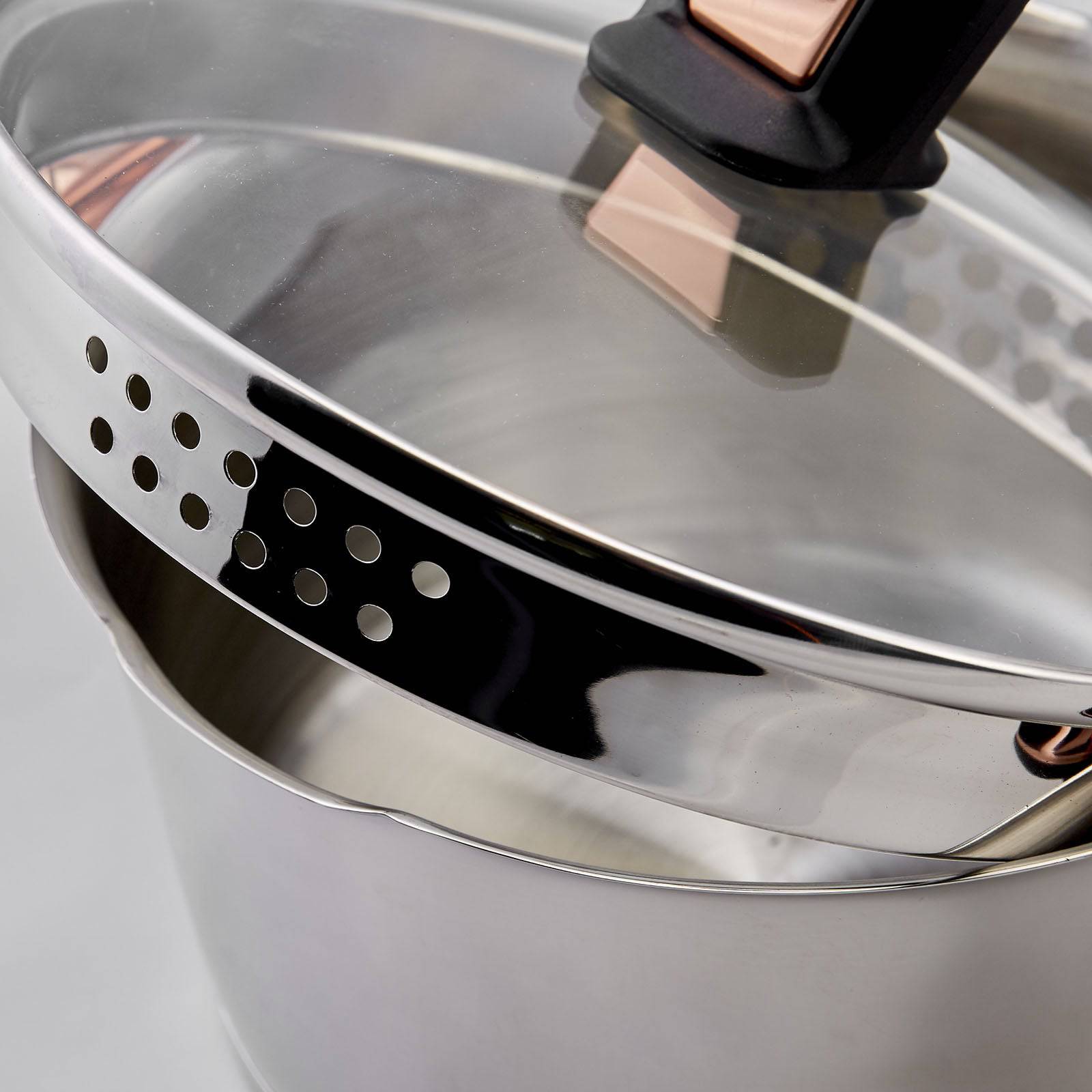 Karaca Kobe Powersteel 316 Steel 8 Piece Cookware Set 153.03.07.8260 - Cookware Sets - ebarza Furniture UAE | Shop Modern Furniture in Abu Dhabi & Dubai - مفروشات ايبازرا في الامارات | تسوق اثاث عصري وديكورات مميزة في دبي وابوظبي