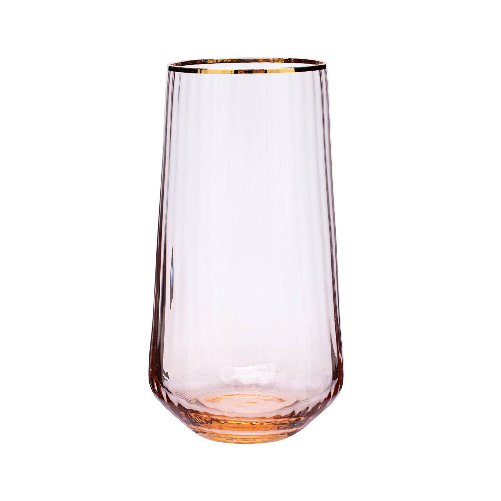 Karaca Misty Line Glass Soft Drink Cup Orange 153.03.07.8645 - Drinkware - ebarza Furniture UAE | Shop Modern Furniture in Abu Dhabi & Dubai - مفروشات ايبازرا في الامارات | تسوق اثاث عصري وديكورات مميزة في دبي وابوظبي