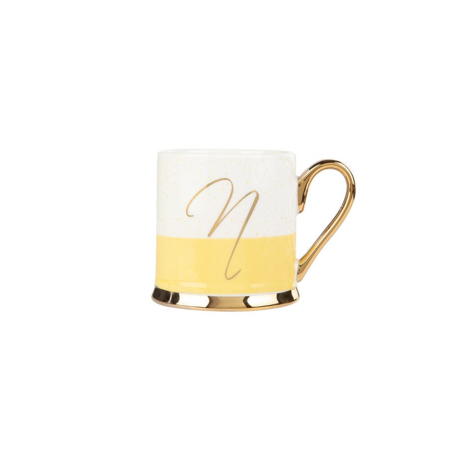 Karaca N Letter Mug 153.03.06.1621 - Mugs - ebarza Furniture UAE | Shop Modern Furniture in Abu Dhabi & Dubai - مفروشات ايبازرا في الامارات | تسوق اثاث عصري وديكورات مميزة في دبي وابوظبي