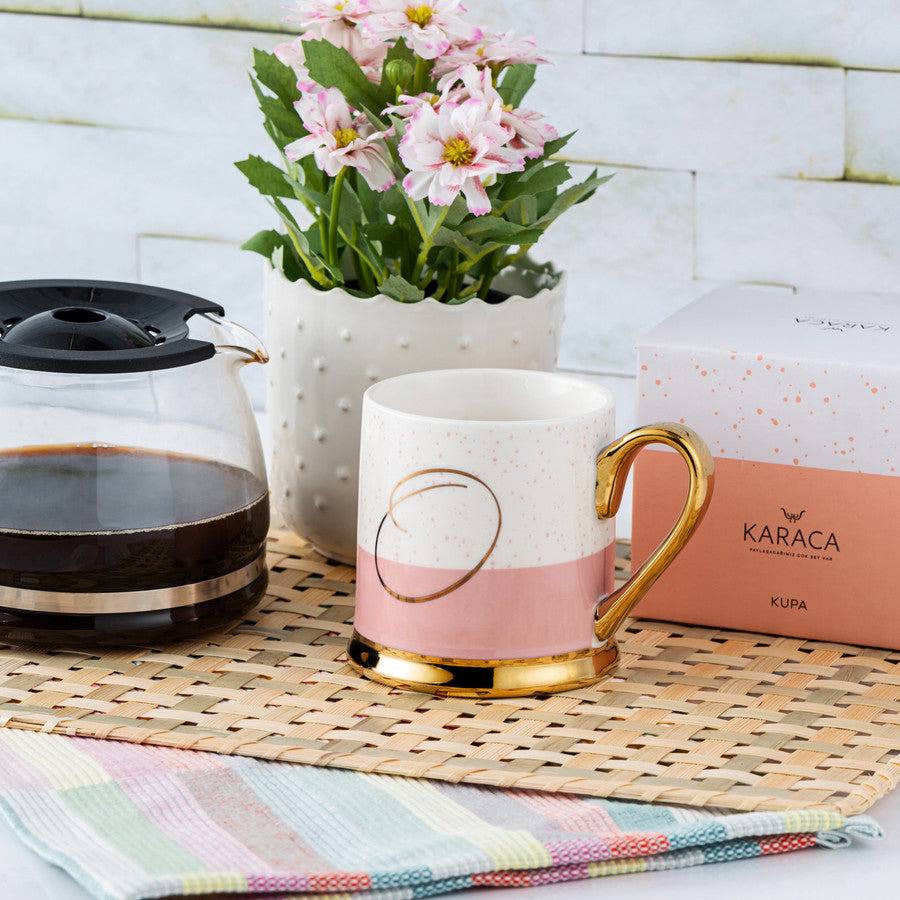 Karaca O Letter Mug 153.03.06.1622 - Mugs - ebarza Furniture UAE | Shop Modern Furniture in Abu Dhabi & Dubai - مفروشات ايبازرا في الامارات | تسوق اثاث عصري وديكورات مميزة في دبي وابوظبي