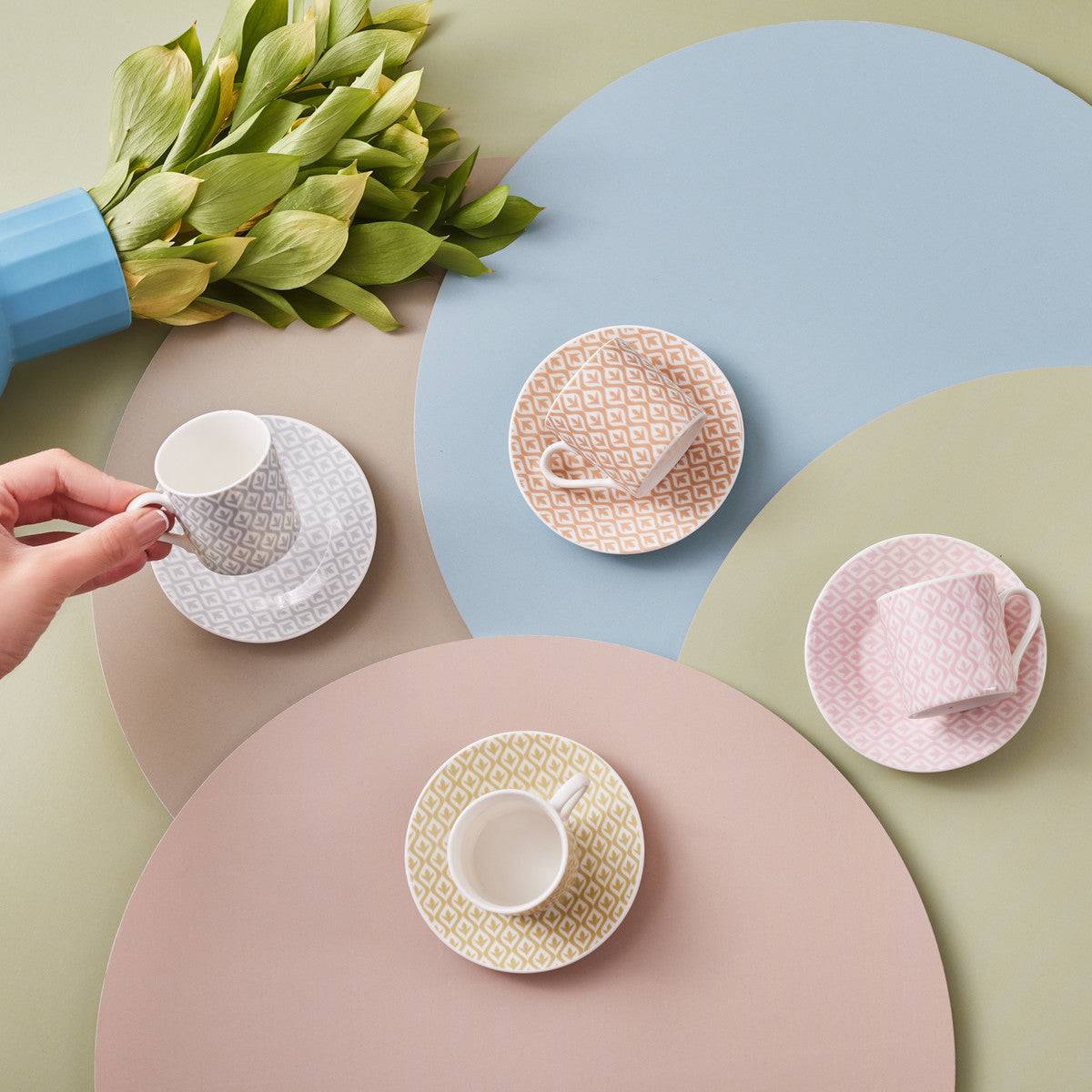 Karaca Painter 4 Coffee Cup Set 153.01.01.3697 - Coffee Sets - ebarza Furniture UAE | Shop Modern Furniture in Abu Dhabi & Dubai - مفروشات ايبازرا في الامارات | تسوق اثاث عصري وديكورات مميزة في دبي وابوظبي