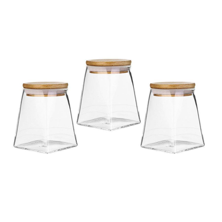 Karaca Pyramid 3 Piece Storage Container- Large 153.03.06.1970 - Spice Sets - ebarza Furniture UAE | Shop Modern Furniture in Abu Dhabi & Dubai - مفروشات ايبازرا في الامارات | تسوق اثاث عصري وديكورات مميزة في دبي وابوظبي