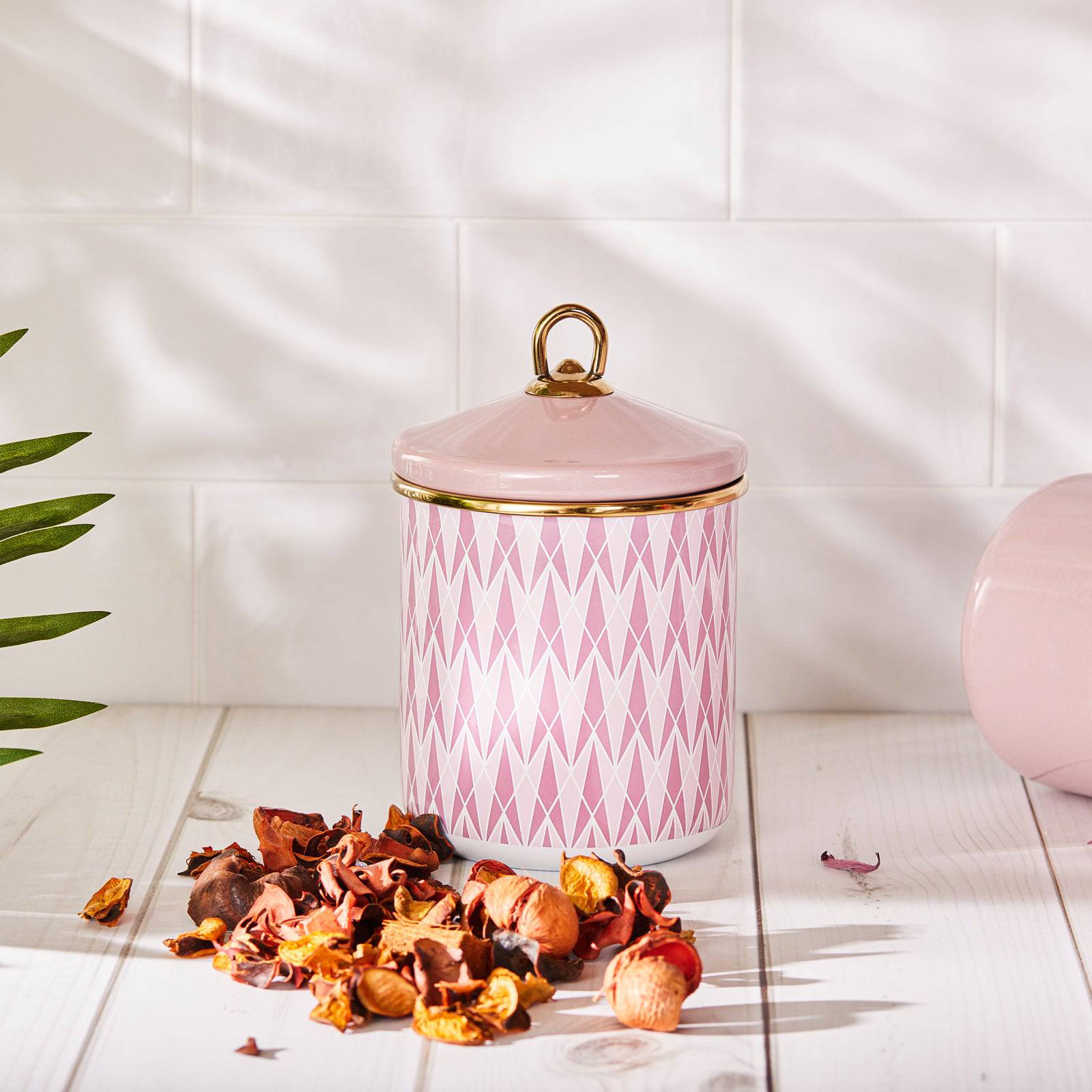 Karaca Retro Pink Storage Container Small 153.03.06.5027 - Spice Sets - ebarza Furniture UAE | Shop Modern Furniture in Abu Dhabi & Dubai - مفروشات ايبازرا في الامارات | تسوق اثاث عصري وديكورات مميزة في دبي وابوظبي