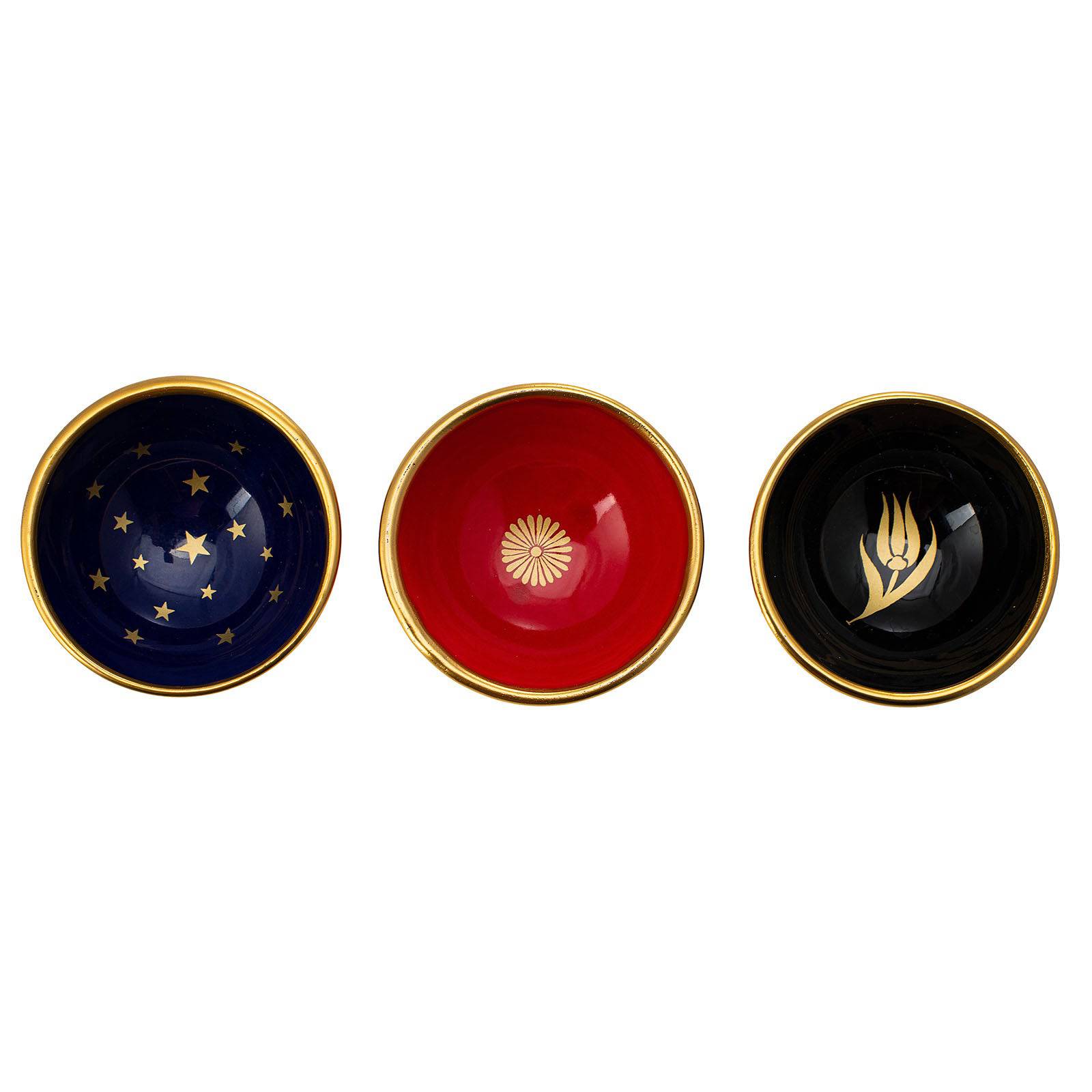 Karaca Roya 3 Star Patterned Turkish Delight Holder 153.19.01.1089 - Plates - ebarza Furniture UAE | Shop Modern Furniture in Abu Dhabi & Dubai - مفروشات ايبازرا في الامارات | تسوق اثاث عصري وديكورات مميزة في دبي وابوظبي