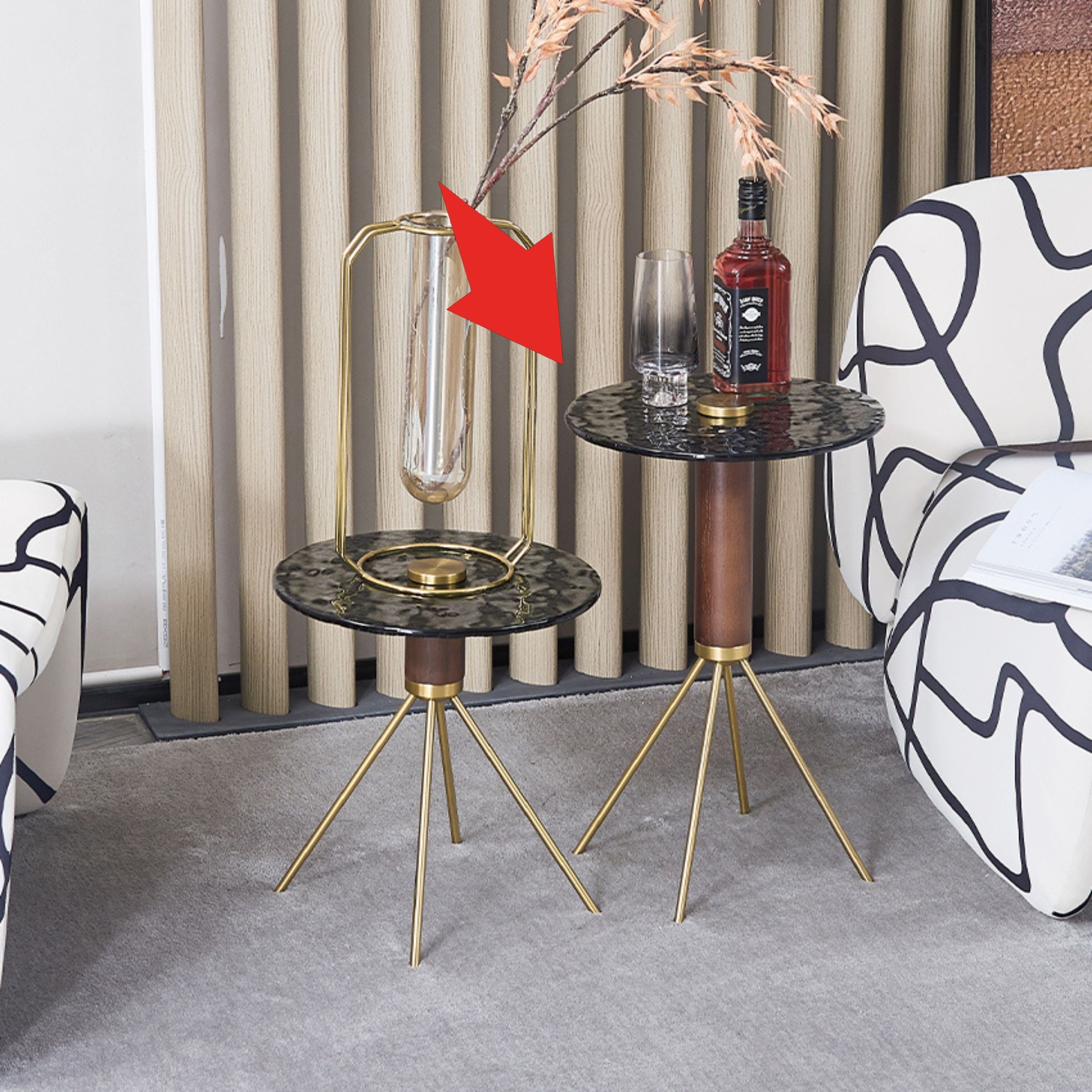 Lama Side Table 53 cm MLL-D62 - Side Tables - ebarza Furniture UAE | Shop Modern Furniture in Abu Dhabi & Dubai - مفروشات ايبازرا في الامارات | تسوق اثاث عصري وديكورات مميزة في دبي وابوظبي