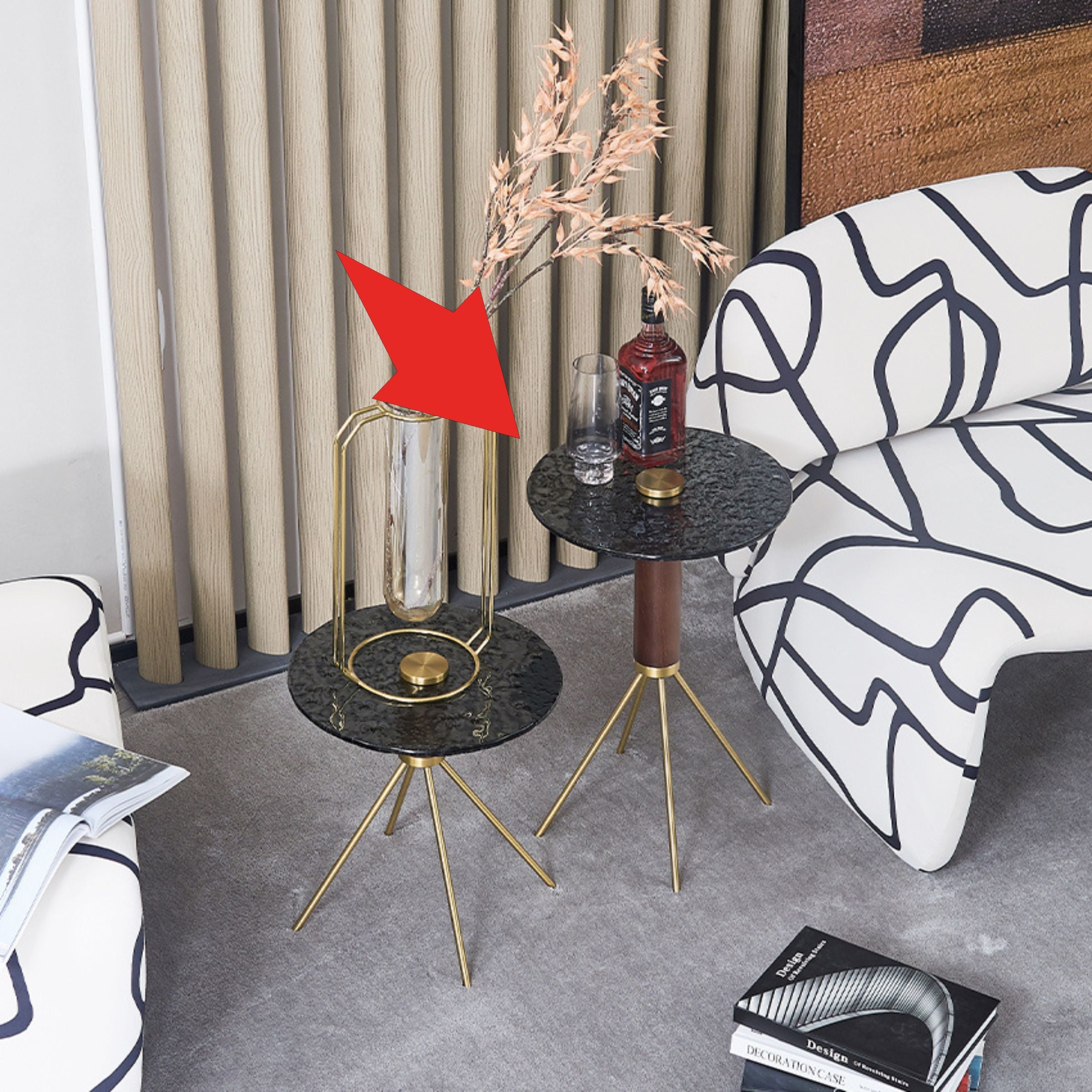 Lama Side Table 53 cm MLL-D62 - Side Tables - ebarza Furniture UAE | Shop Modern Furniture in Abu Dhabi & Dubai - مفروشات ايبازرا في الامارات | تسوق اثاث عصري وديكورات مميزة في دبي وابوظبي