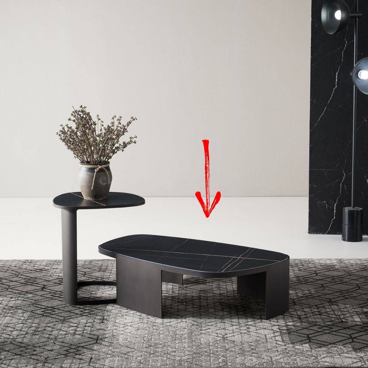 Lauren Natural Marble Center Table Lt041M - Coffee Tables - ebarza Furniture UAE | Shop Modern Furniture in Abu Dhabi & Dubai - مفروشات ايبازرا في الامارات | تسوق اثاث عصري وديكورات مميزة في دبي وابوظبي