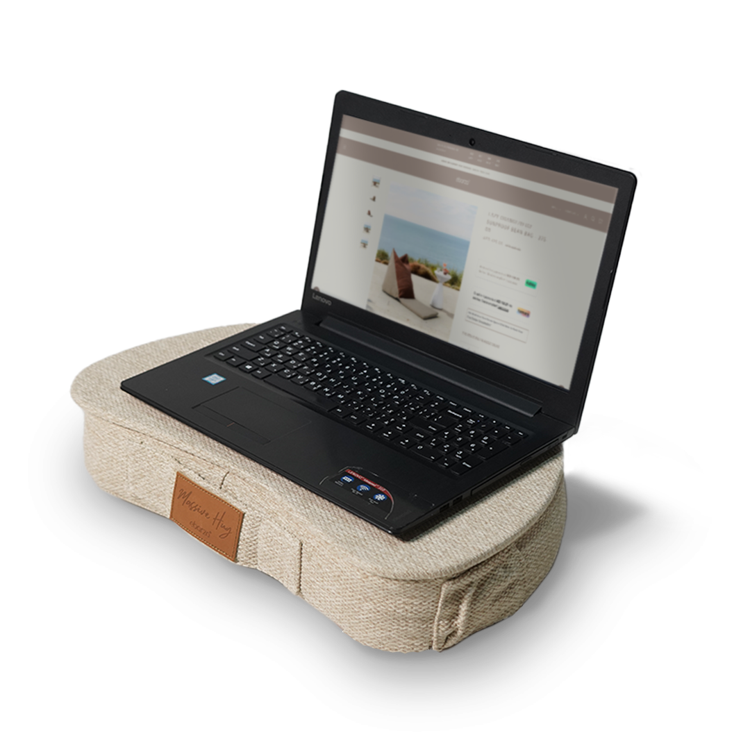 Lazy Lap Pouf - 371-BB-Beige - Poufs - ebarza Furniture UAE | Shop Modern Furniture in Abu Dhabi & Dubai - مفروشات ايبازرا في الامارات | تسوق اثاث عصري وديكورات مميزة في دبي وابوظبي