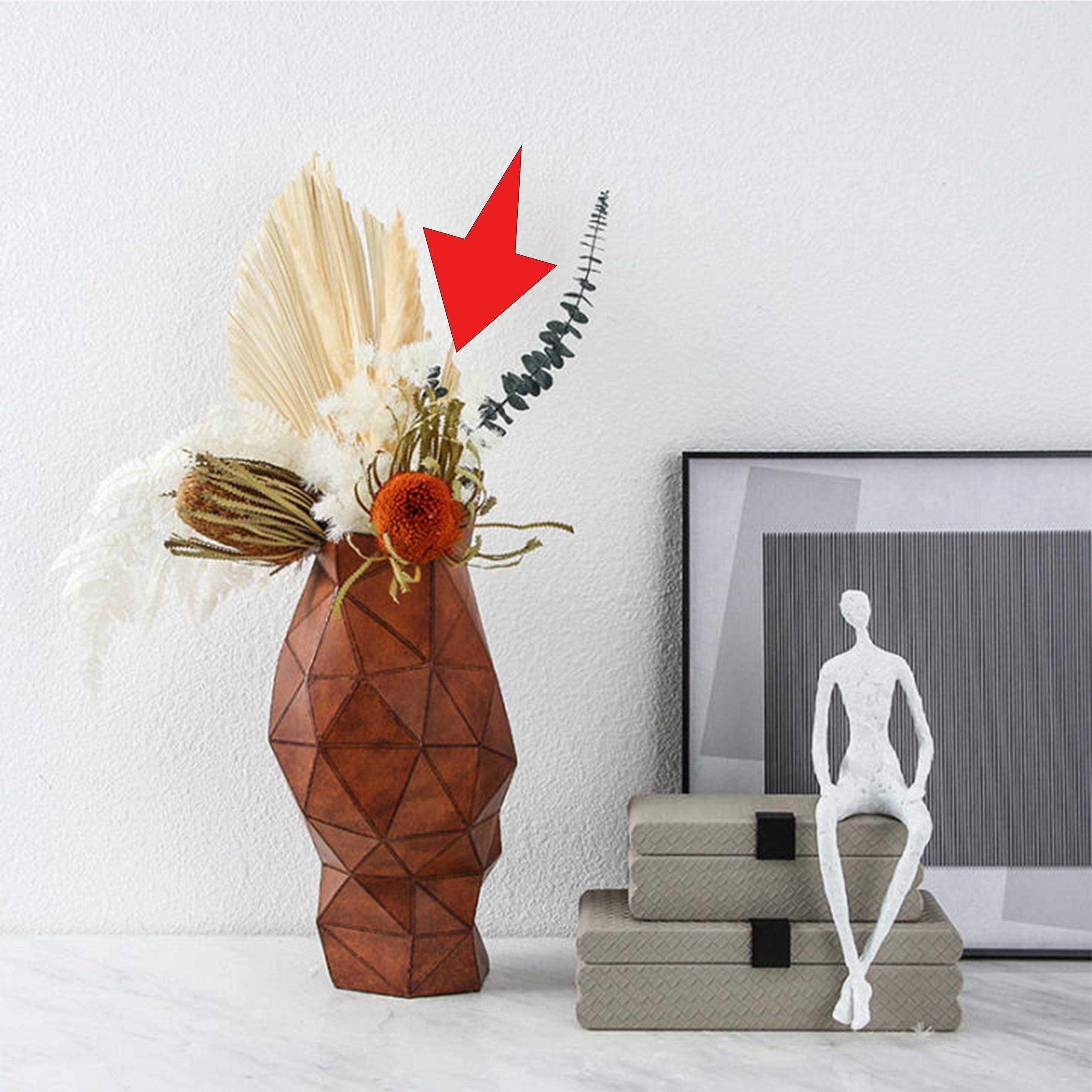 Leather Vase - Brown Fc-Sz2122B - Vases - ebarza Furniture UAE | Shop Modern Furniture in Abu Dhabi & Dubai - مفروشات ايبازرا في الامارات | تسوق اثاث عصري وديكورات مميزة في دبي وابوظبي