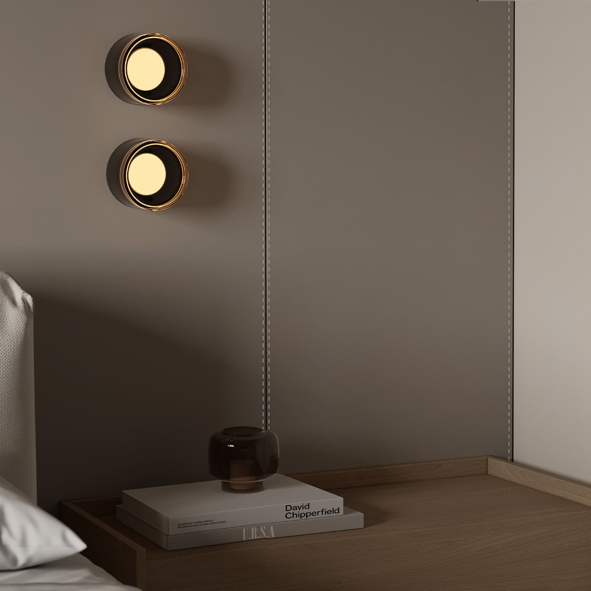 Sample of Saddle Leather Wall Panel MLL-CUS03 dark beige M11-Sample - Wall panels samples - ebarza Furniture UAE | Shop Modern Furniture in Abu Dhabi & Dubai - مفروشات ايبازرا في الامارات | تسوق اثاث عصري وديكورات مميزة في دبي وابوظبي