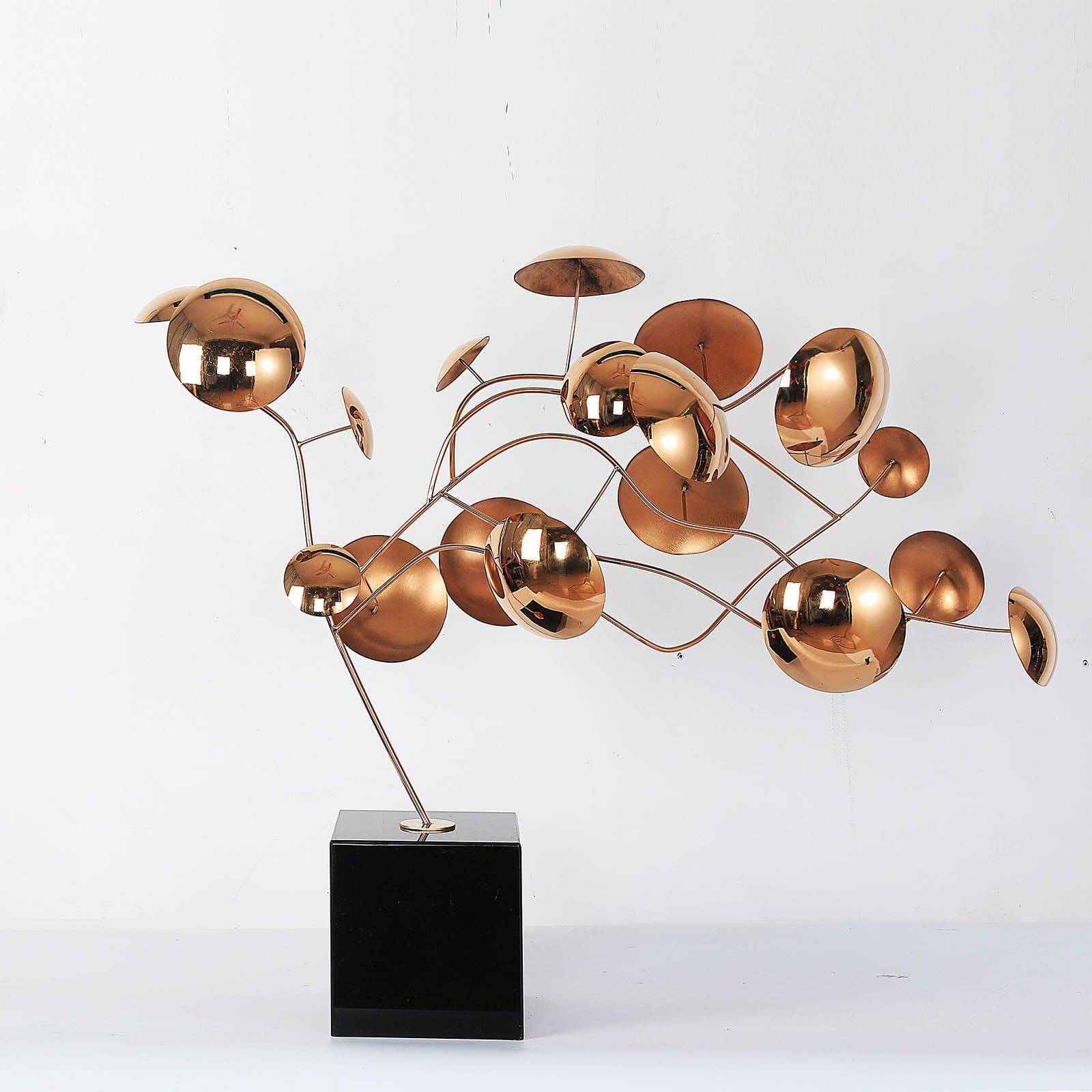 Display Item - Life Branch'S Handcrafted Stainless Steel Table Artwork B0010035/B00100-Rg-Nakheel - DISPLAY ITEM - ebarza Furniture UAE | Shop Modern Furniture in Abu Dhabi & Dubai - مفروشات ايبازرا في الامارات | تسوق اثاث عصري وديكورات مميزة في دبي وابوظبي