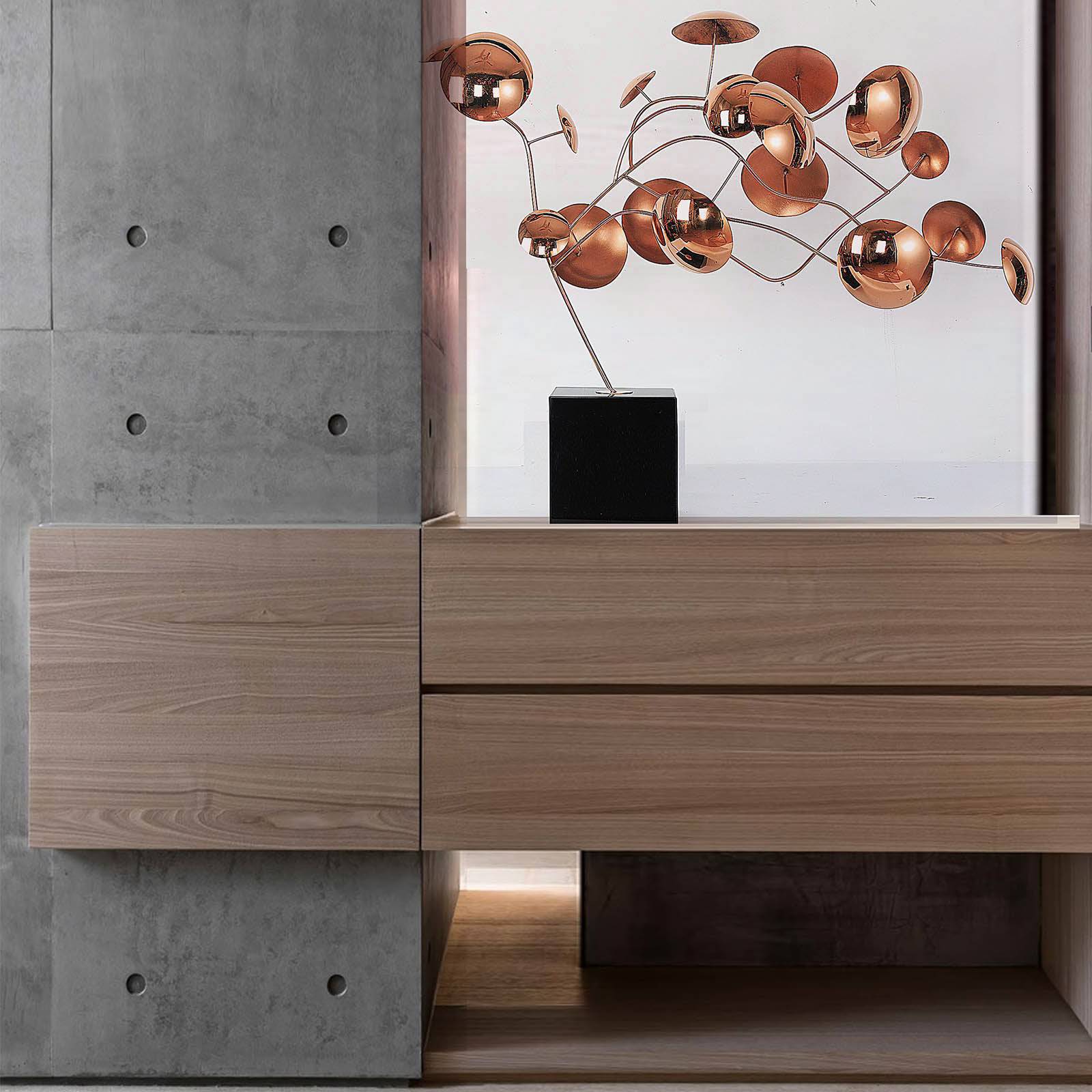 Display Item - Life Branch'S Handcrafted Stainless Steel Table Artwork B0010035/B00100-Rg-Nakheel - DISPLAY ITEM - ebarza Furniture UAE | Shop Modern Furniture in Abu Dhabi & Dubai - مفروشات ايبازرا في الامارات | تسوق اثاث عصري وديكورات مميزة في دبي وابوظبي