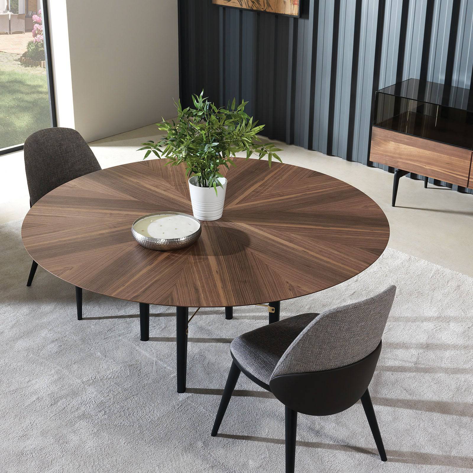 Lima Round Table Lima007 - Dining Tables - ebarza Furniture UAE | Shop Modern Furniture in Abu Dhabi & Dubai - مفروشات ايبازرا في الامارات | تسوق اثاث عصري وديكورات مميزة في دبي وابوظبي