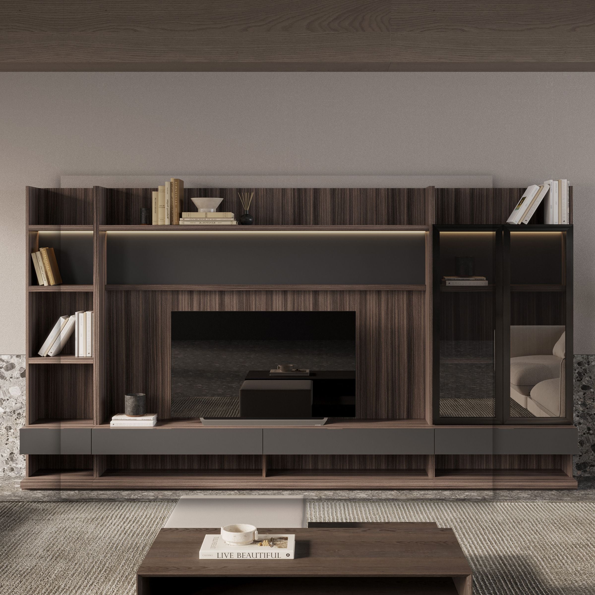 Pre-order 25 Days Delivery Lipa Middle T.V Block Module - Modular TV / Wall Unit YOLIPA-TVB - Bookcases - ebarza Furniture UAE | Shop Modern Furniture in Abu Dhabi & Dubai - مفروشات ايبازرا في الامارات | تسوق اثاث عصري وديكورات مميزة في دبي وابوظبي