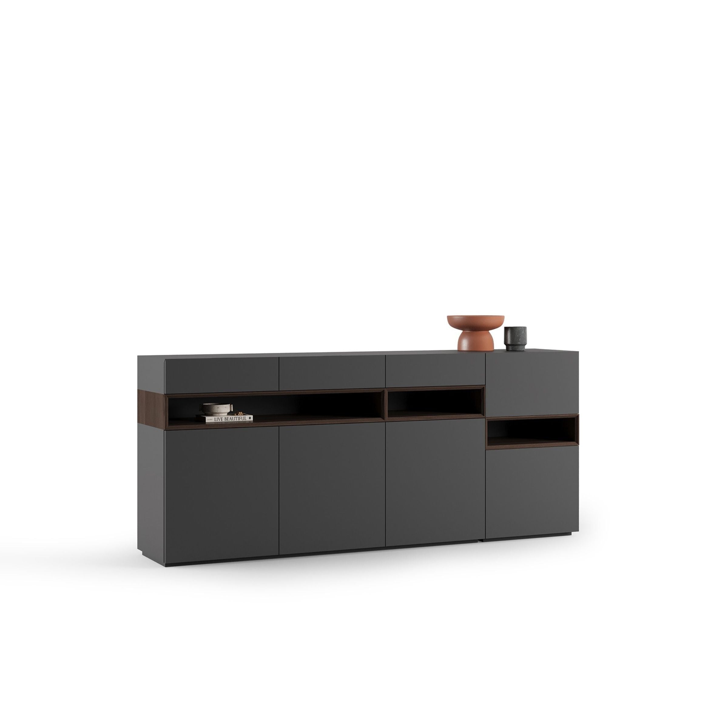 Lipa Sideboard/ Console 3+1 Door YOLPA-SB - Cabinets - ebarza Furniture UAE | Shop Modern Furniture in Abu Dhabi & Dubai - مفروشات ايبازرا في الامارات | تسوق اثاث عصري وديكورات مميزة في دبي وابوظبي