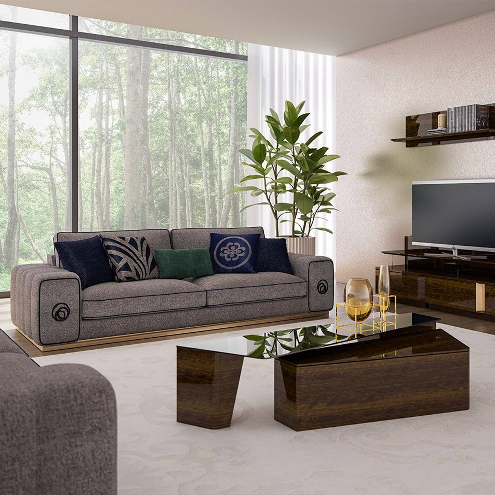 Lisa 3 Seater Sofa Lisa-Vol2Sofa - Sofas - ebarza Furniture UAE | Shop Modern Furniture in Abu Dhabi & Dubai - مفروشات ايبازرا في الامارات | تسوق اثاث عصري وديكورات مميزة في دبي وابوظبي