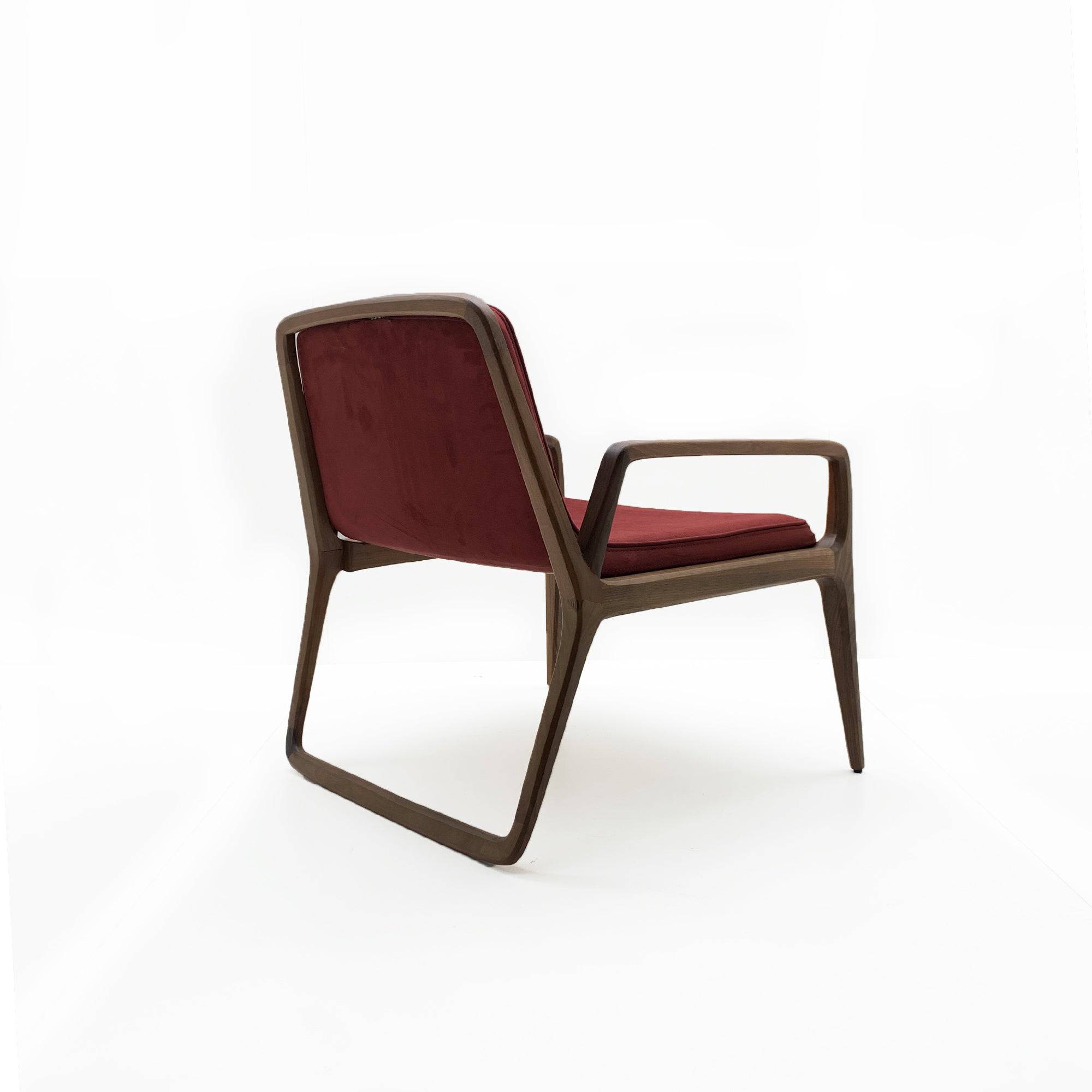 Loft Solid Wood Lounge Chair Loft-Red - Lounge Chairs - ebarza Furniture UAE | Shop Modern Furniture in Abu Dhabi & Dubai - مفروشات ايبازرا في الامارات | تسوق اثاث عصري وديكورات مميزة في دبي وابوظبي