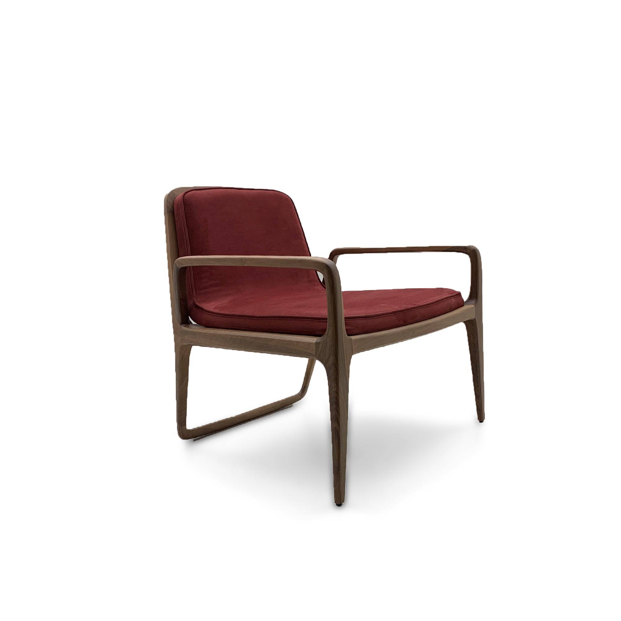 Loft Solid Wood Lounge Chair Loft-Red - Lounge Chairs - ebarza Furniture UAE | Shop Modern Furniture in Abu Dhabi & Dubai - مفروشات ايبازرا في الامارات | تسوق اثاث عصري وديكورات مميزة في دبي وابوظبي