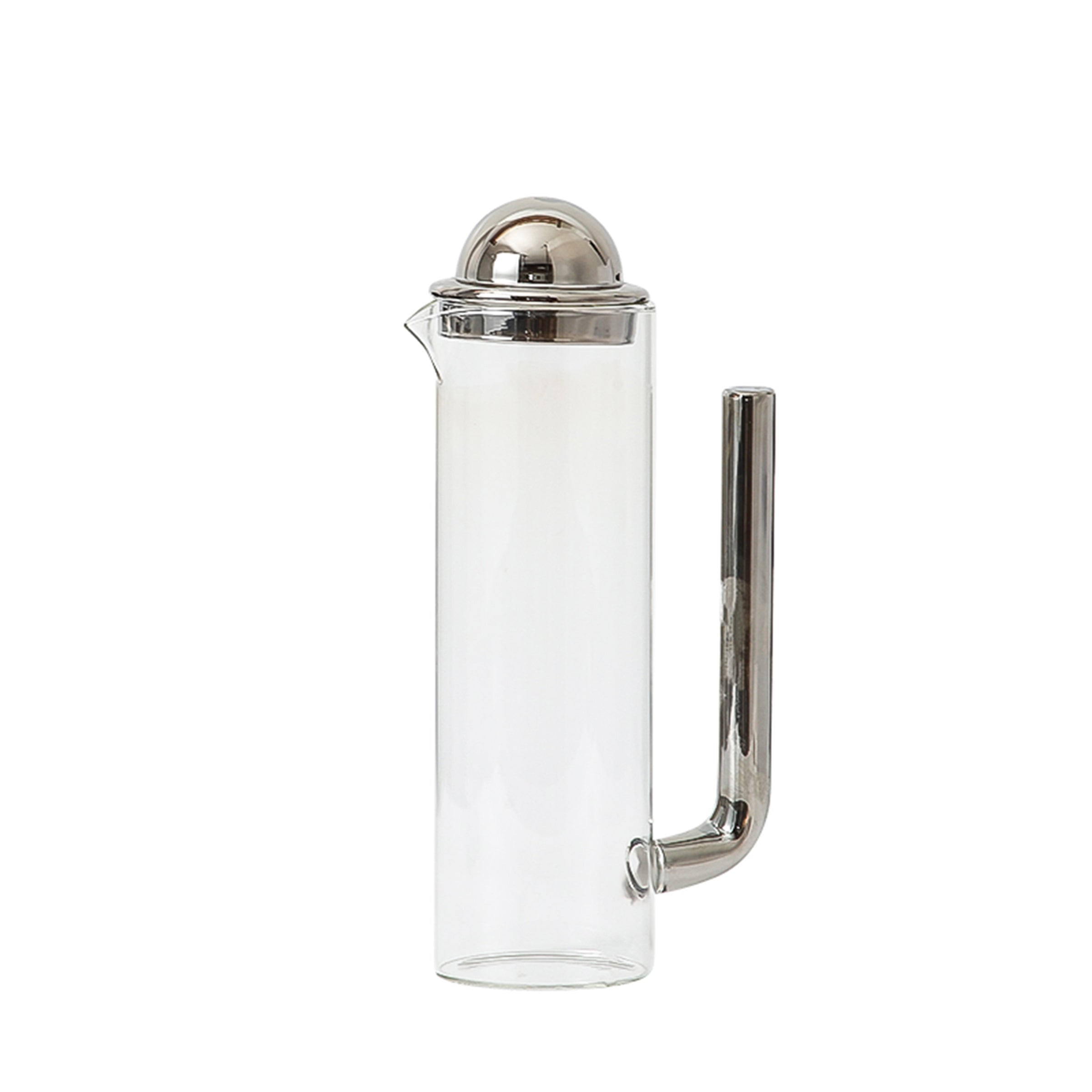 Long Handle Pot Silver - A Fc-Cj2107A - Drinkware - ebarza Furniture UAE | Shop Modern Furniture in Abu Dhabi & Dubai - مفروشات ايبازرا في الامارات | تسوق اثاث عصري وديكورات مميزة في دبي وابوظبي