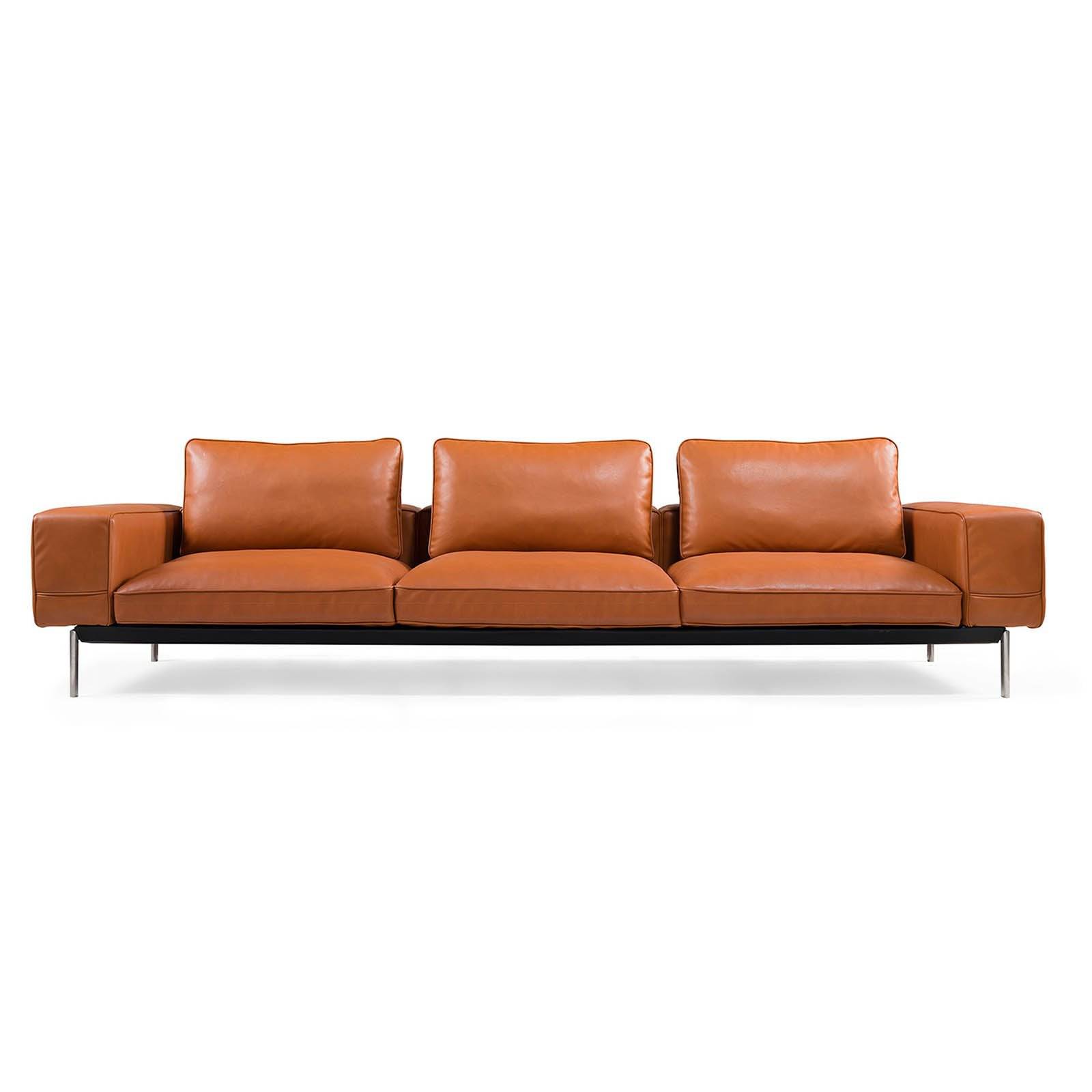 Lorraine Classic Sofa Sf019-3 / SF19-3 - Orange - Sofas - ebarza Furniture UAE | Shop Modern Furniture in Abu Dhabi & Dubai - مفروشات ايبازرا في الامارات | تسوق اثاث عصري وديكورات مميزة في دبي وابوظبي