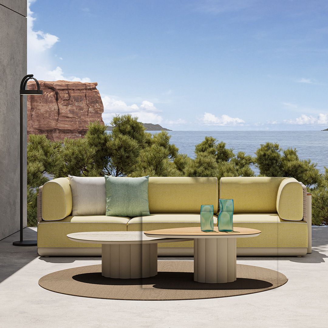 Lotus Outdoor Coffee Table KT8602H63HPL-High - Outdoor Tables - ebarza Furniture UAE | Shop Modern Furniture in Abu Dhabi & Dubai - مفروشات ايبازرا في الامارات | تسوق اثاث عصري وديكورات مميزة في دبي وابوظبي