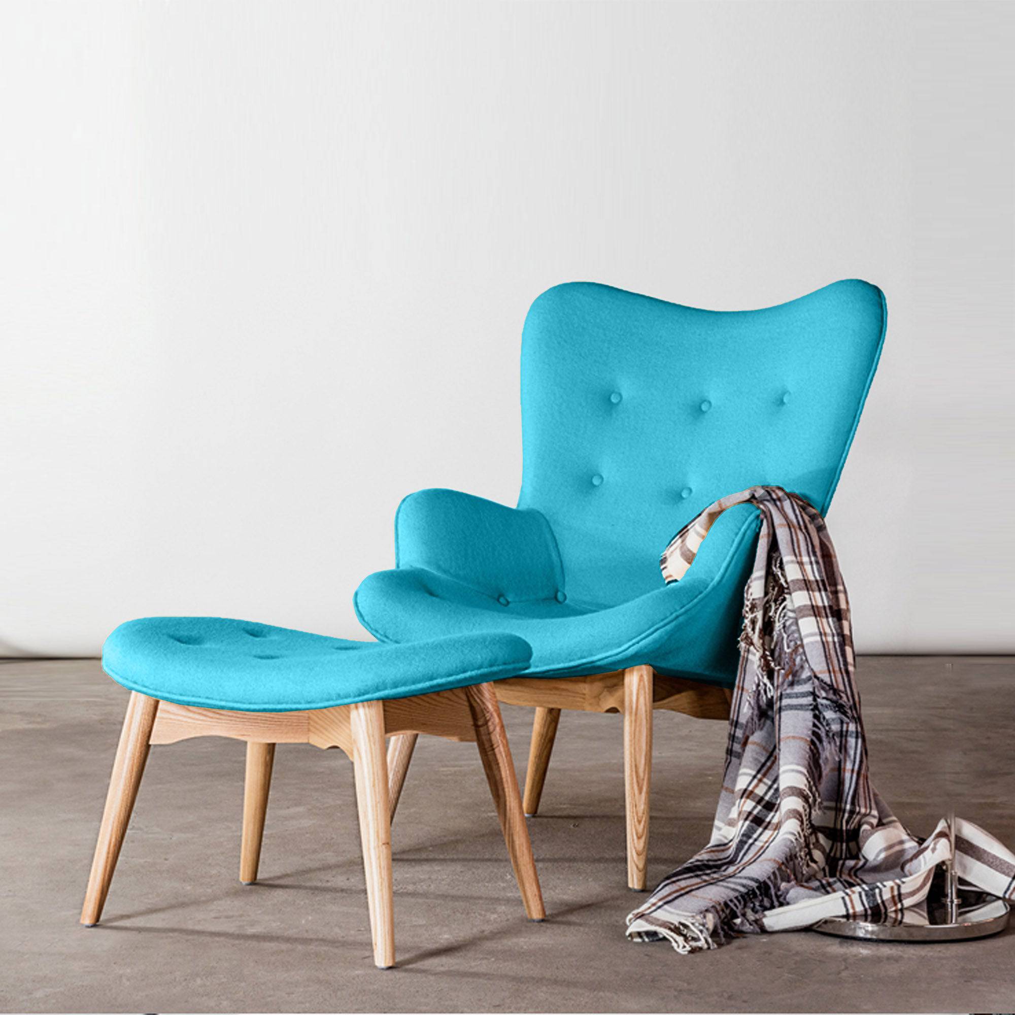 Lounge Chair And Ottoman Bp8125-Bl-Tr - Lounge Chairs - ebarza Furniture UAE | Shop Modern Furniture in Abu Dhabi & Dubai - مفروشات ايبازرا في الامارات | تسوق اثاث عصري وديكورات مميزة في دبي وابوظبي