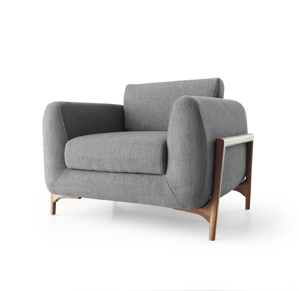 Lucca Kristal Lounge Chair Grey KRSTL-LUDARC-Grey - Lounge Chairs - ebarza Furniture UAE | Shop Modern Furniture in Abu Dhabi & Dubai - مفروشات ايبازرا في الامارات | تسوق اثاث عصري وديكورات مميزة في دبي وابوظبي